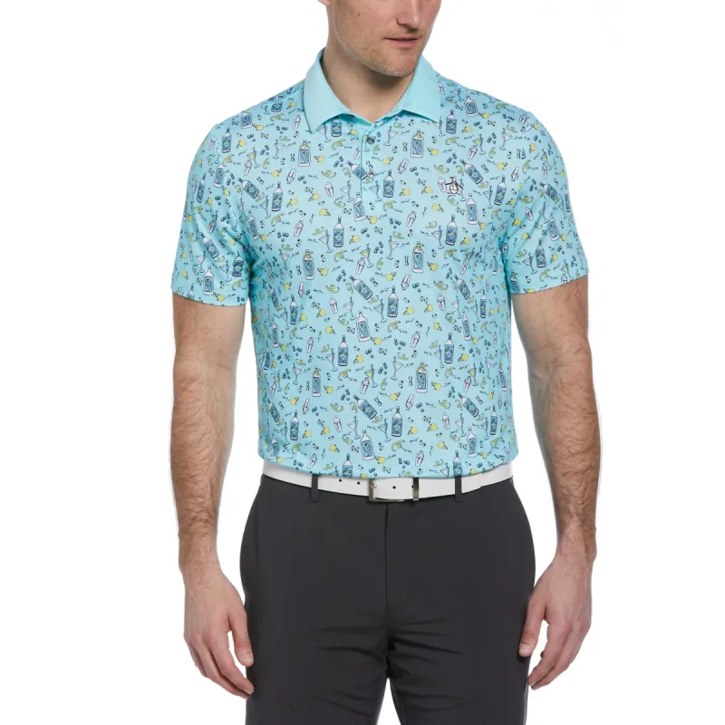 Novelty Martini Print Golf Polo sold by Original Penguin
