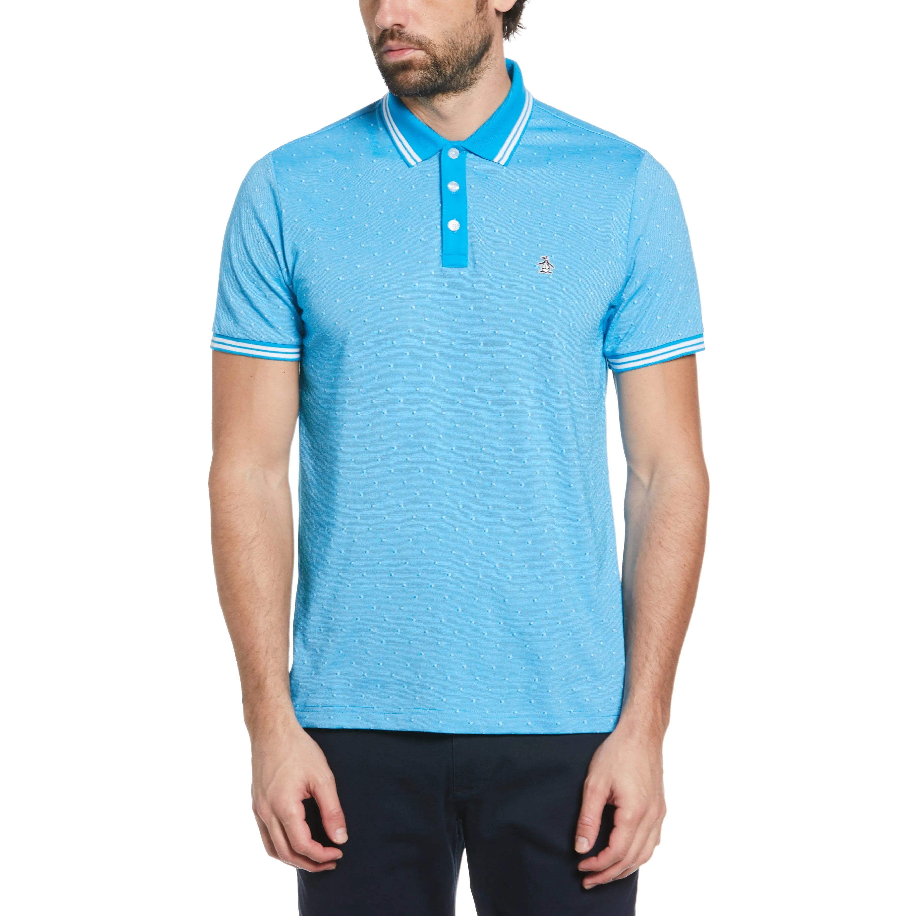 Jacquard Allover Dobby Print Polo sold by Original Penguin