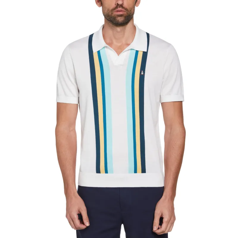 Textured Vertical Stripe Sweater Polo sold by Original Penguin