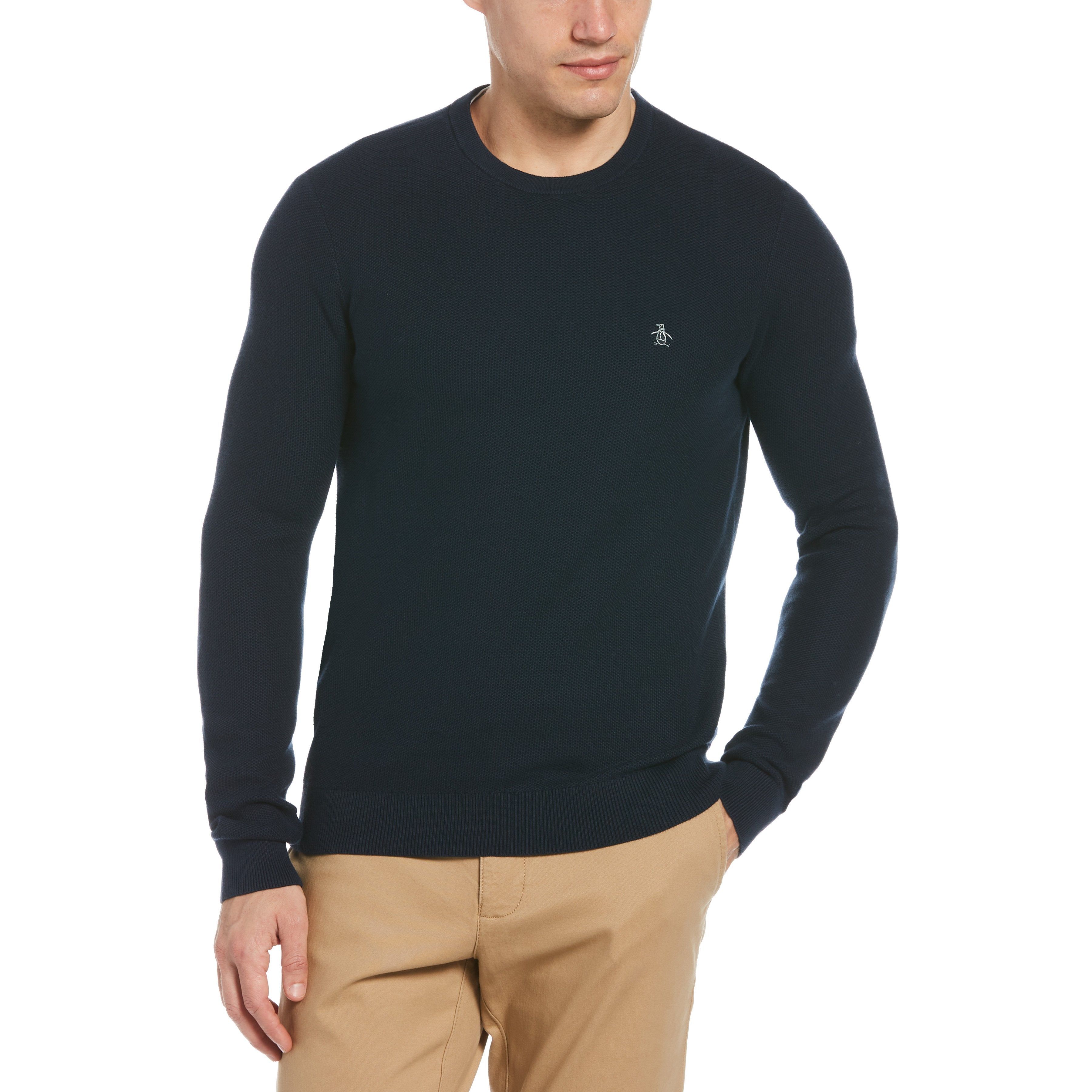 Tuck Stitch Crew Neck Sweater sold by Original Penguin