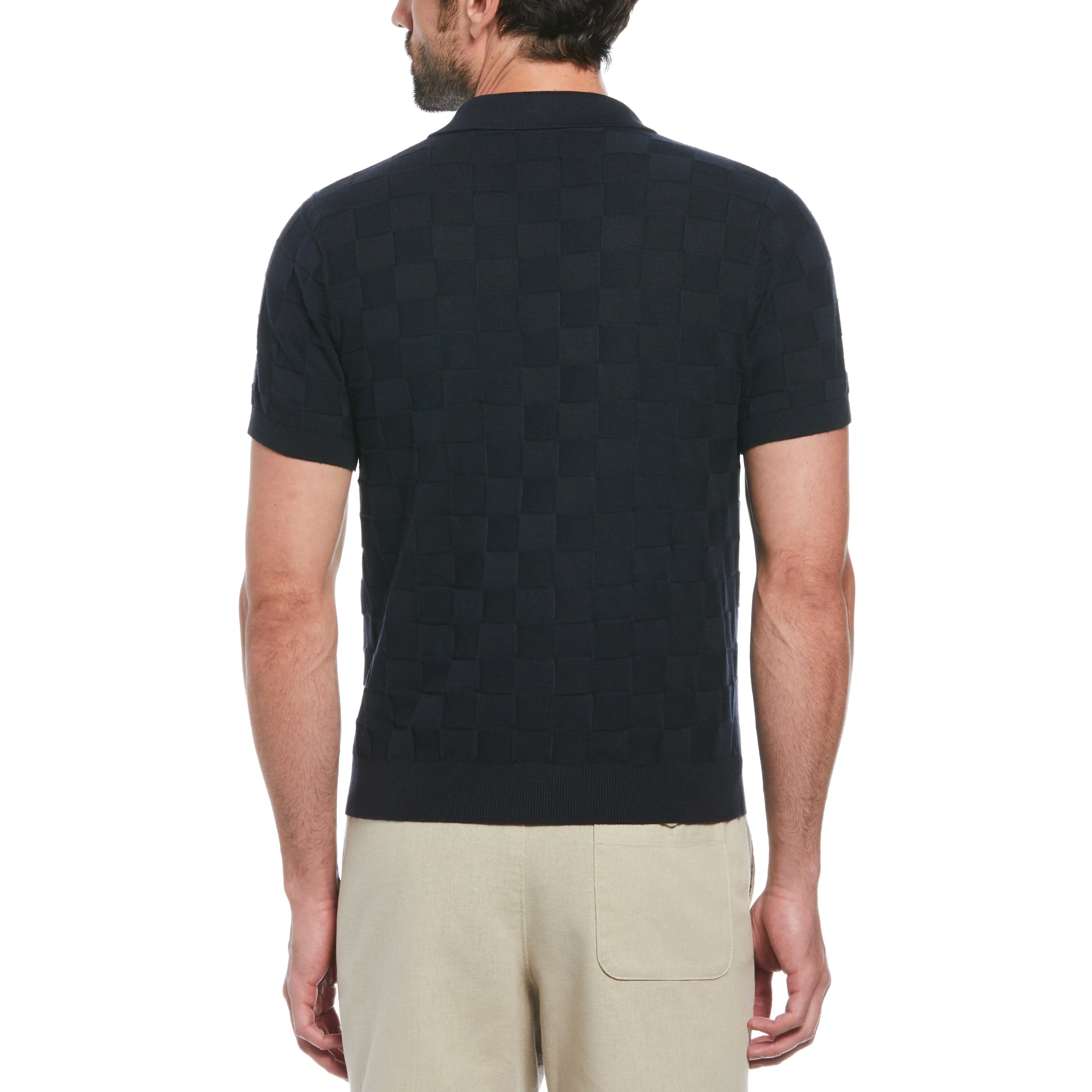 Jacquard Johnny Collar Sweater Polo sold by Original Penguin product image thumbnail 3