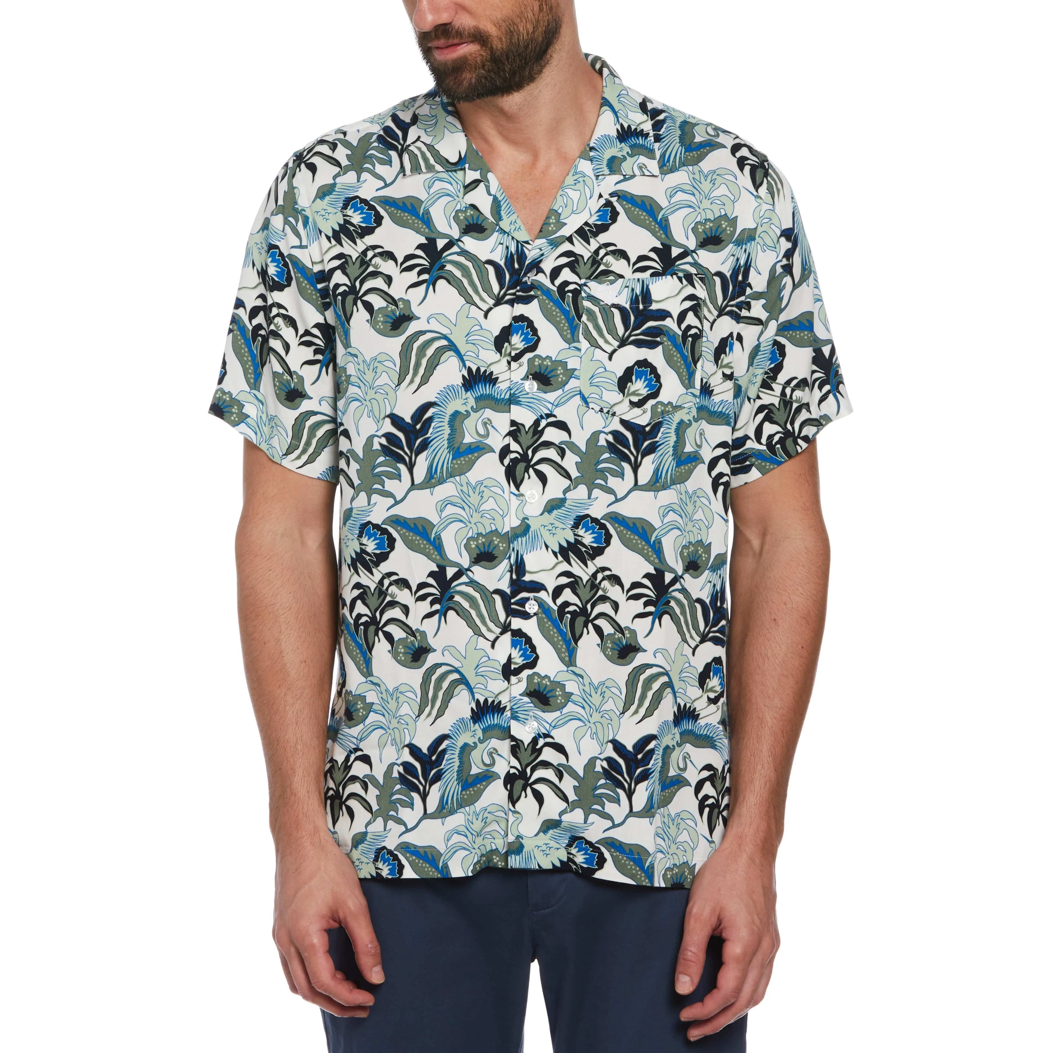 Floral Crane Print Shirt sold by Original Penguin