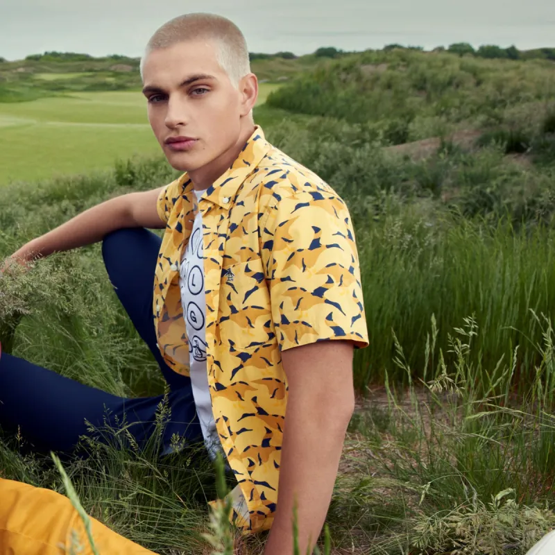 Goose Print EcoVero™ Stretch Shirt sold by Original Penguin