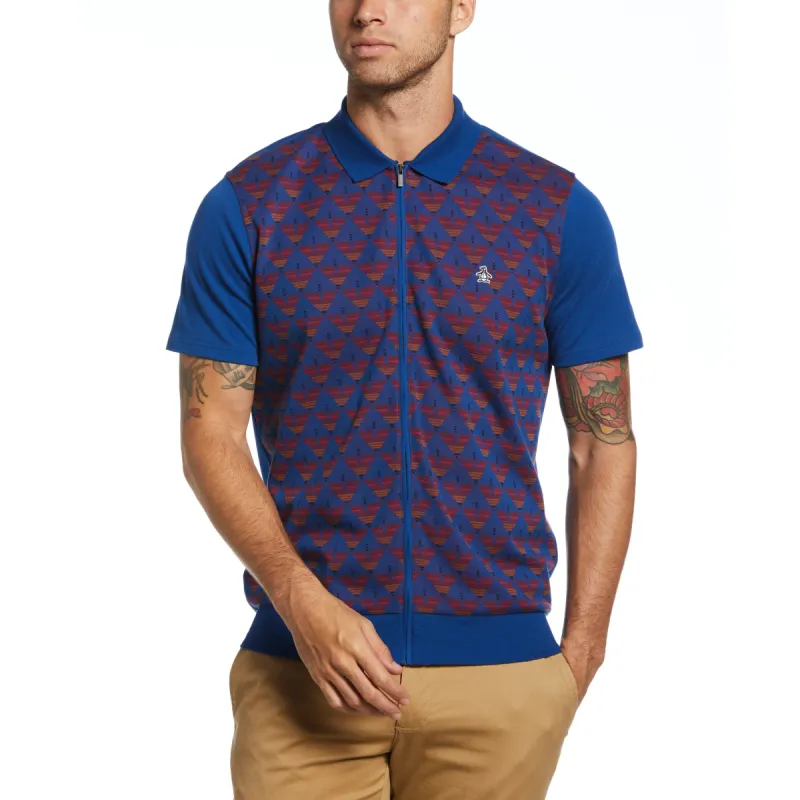 Interlock Geo Print Polo sold by Original Penguin