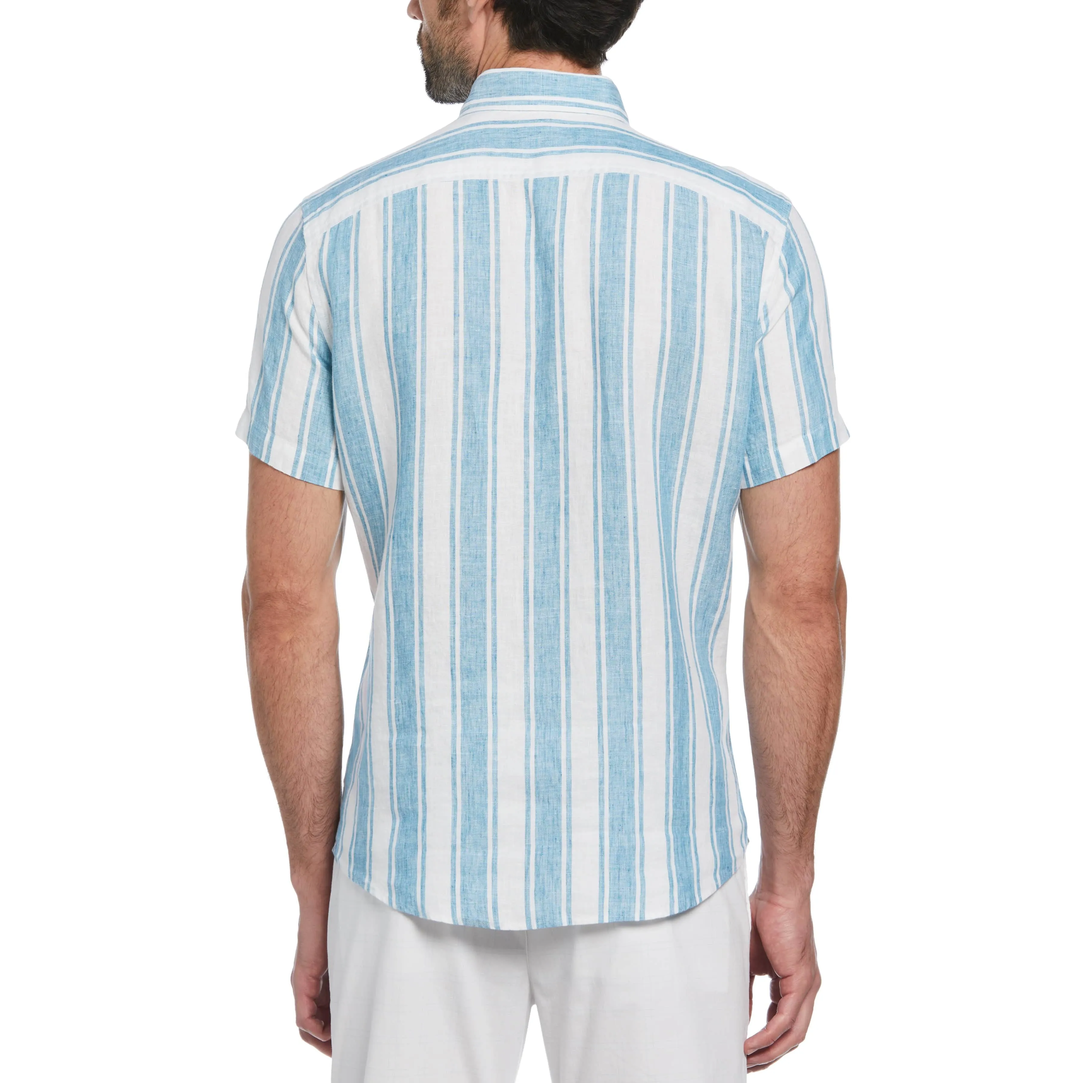 Linen Vertical Stripe Print Shirt sold by Original Penguin product image thumbnail 2
