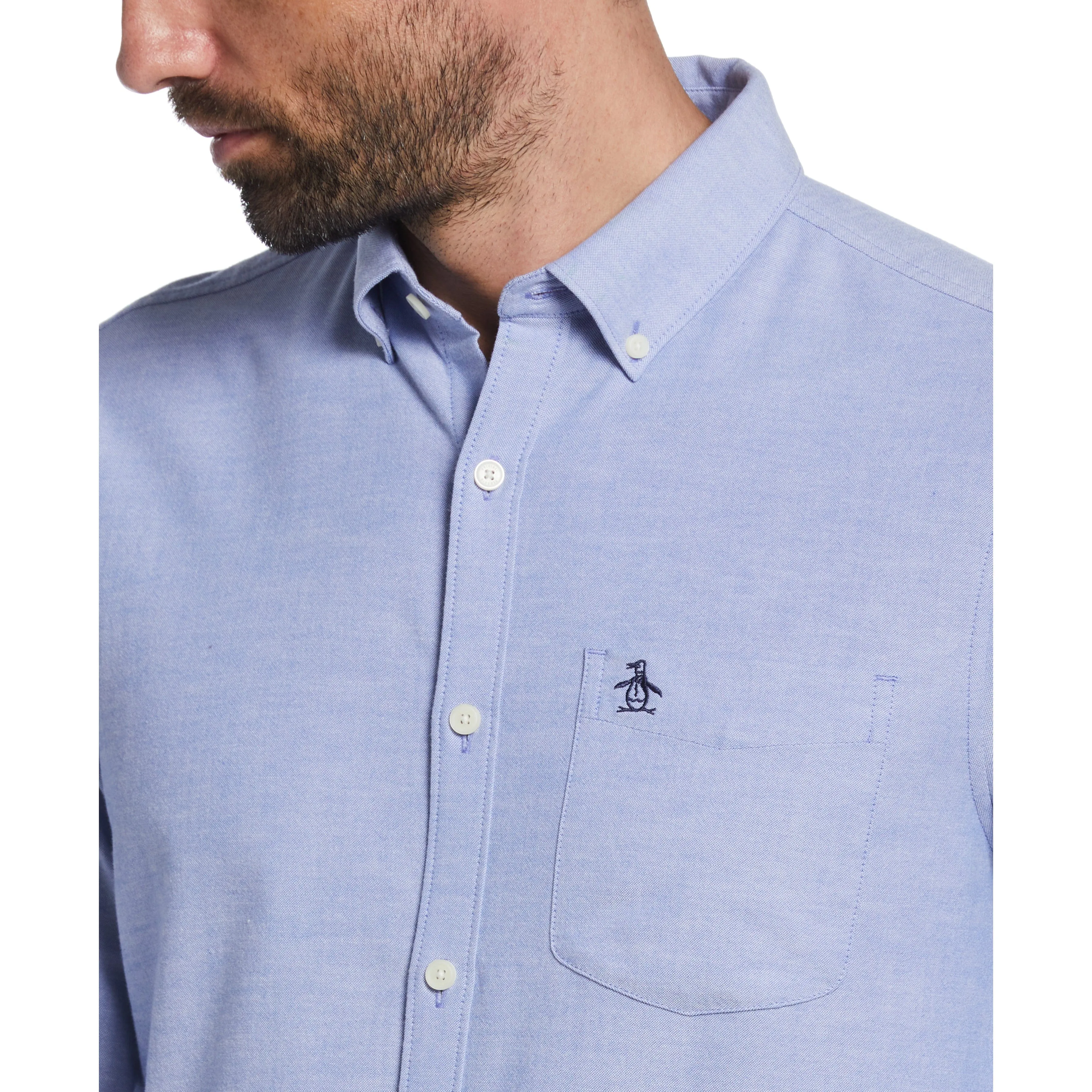 EcoVero™ Oxford Long Sleeve Pocket Shirt sold by Original Penguin product image thumbnail 3