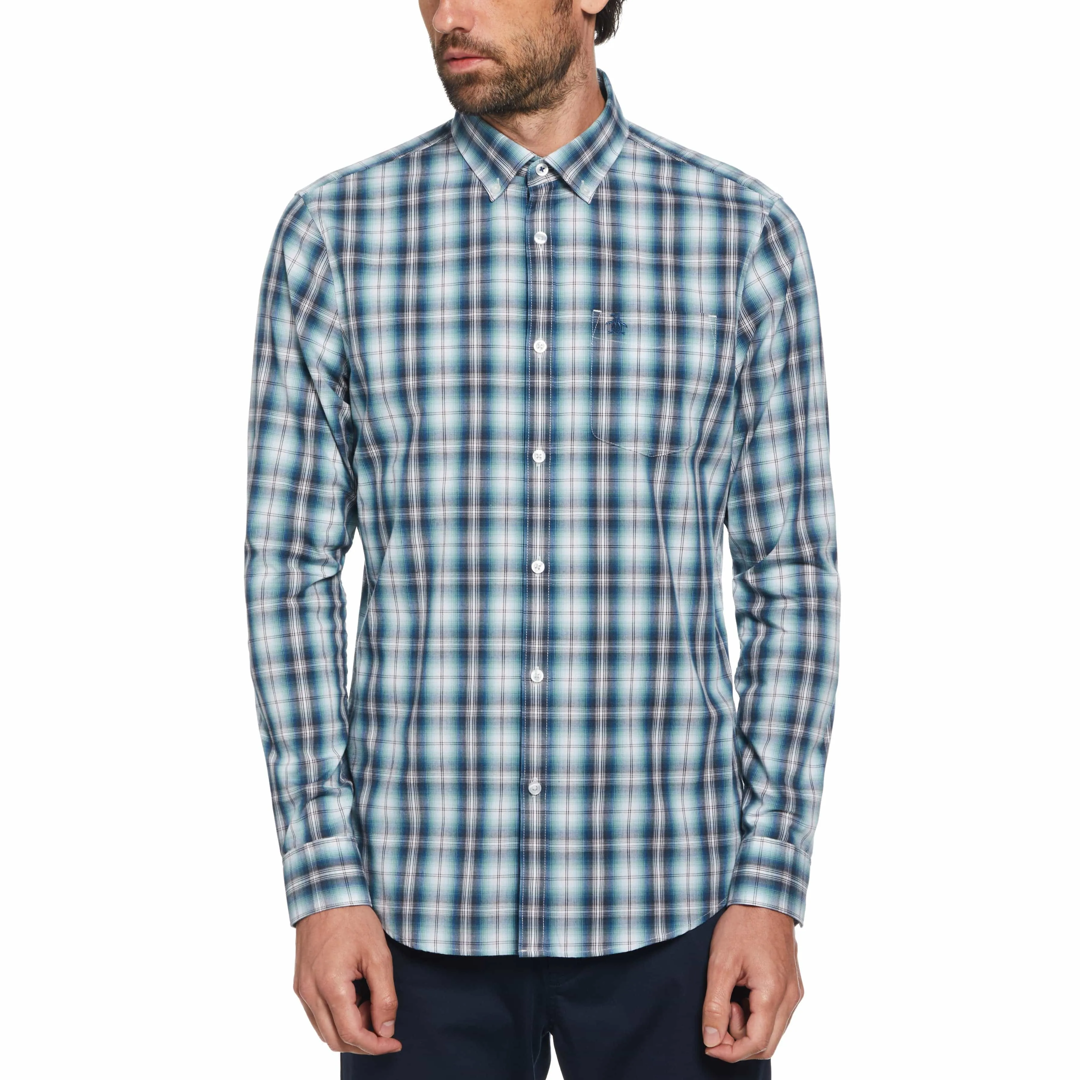 Poplin Plaid Shirt sold by Original Penguin