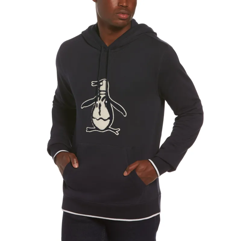 Large Pete Melange Fleece Hoodie sold by Original Penguin