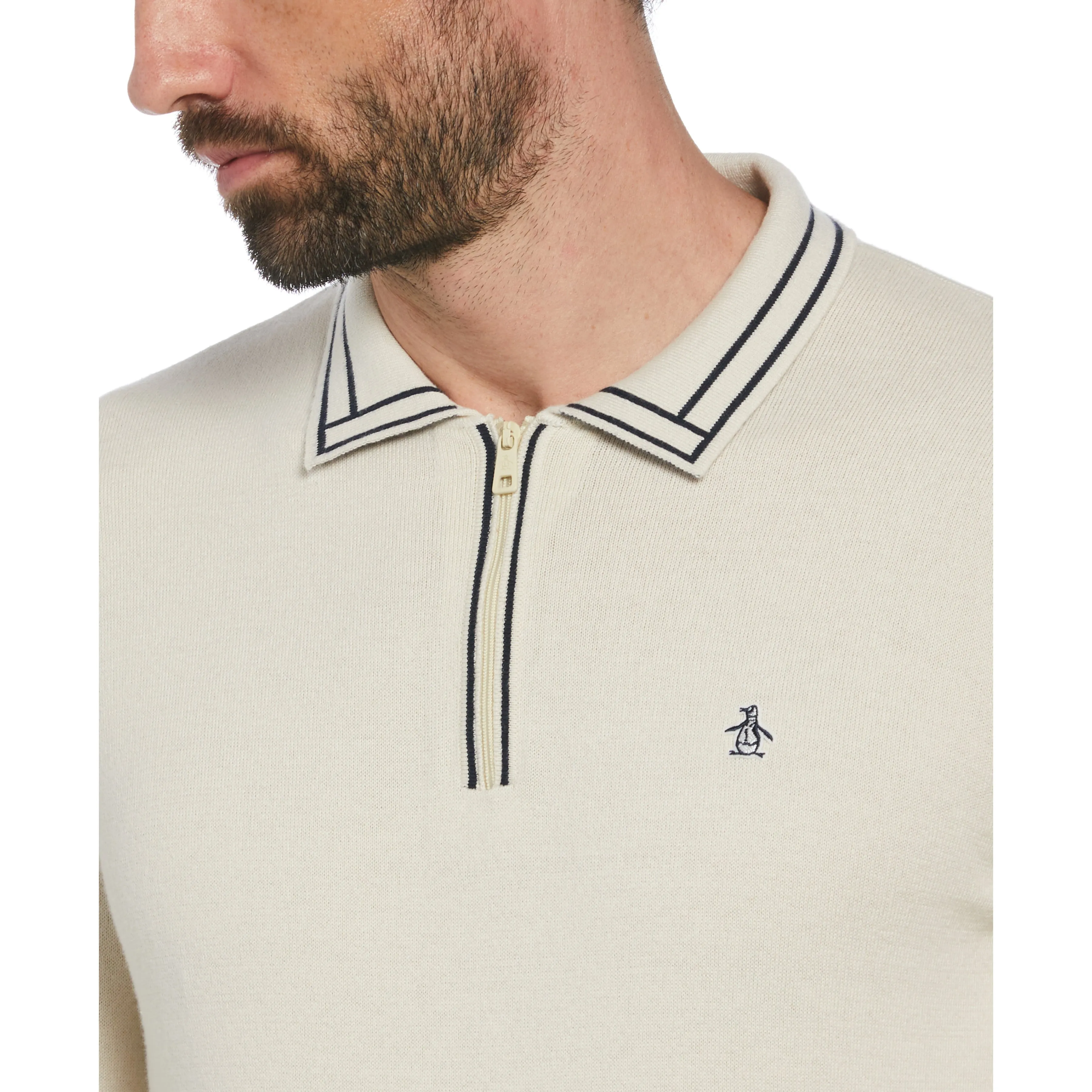 1/4 Zip Cotton Sweater Polo sold by Original Penguin product image thumbnail 3