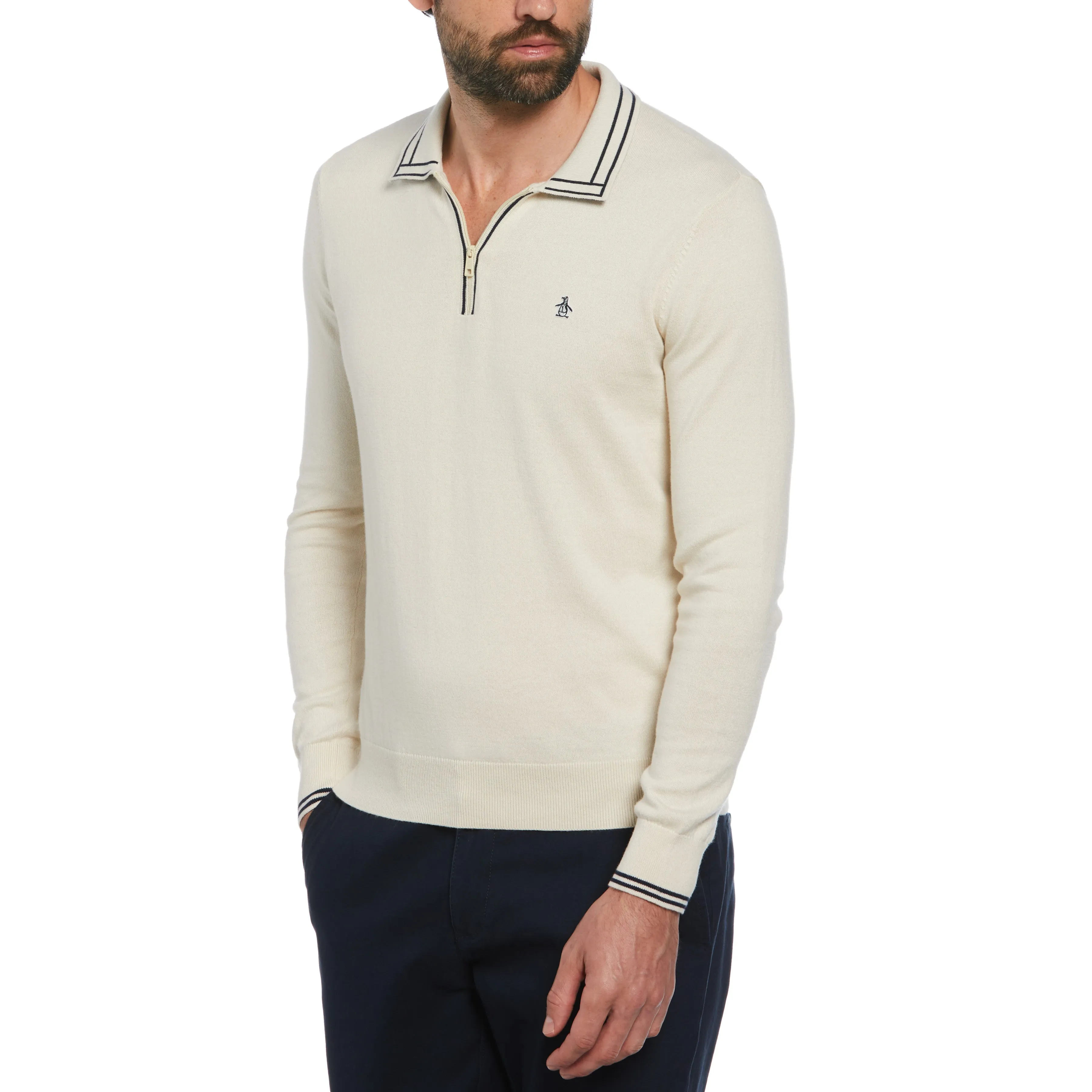 1/4 Zip Cotton Sweater Polo sold by Original Penguin