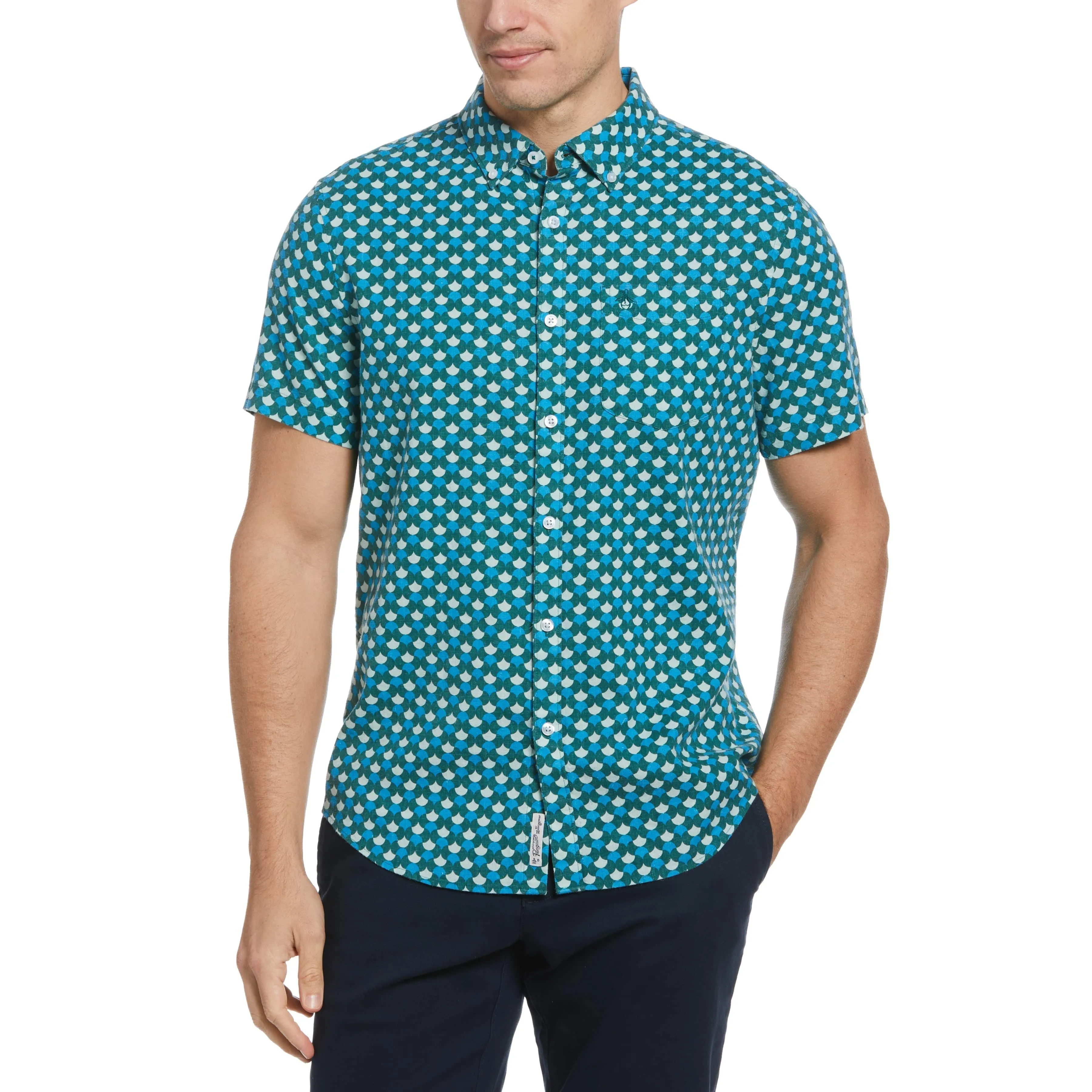 All Over Fan Print Shirt sold by Original Penguin