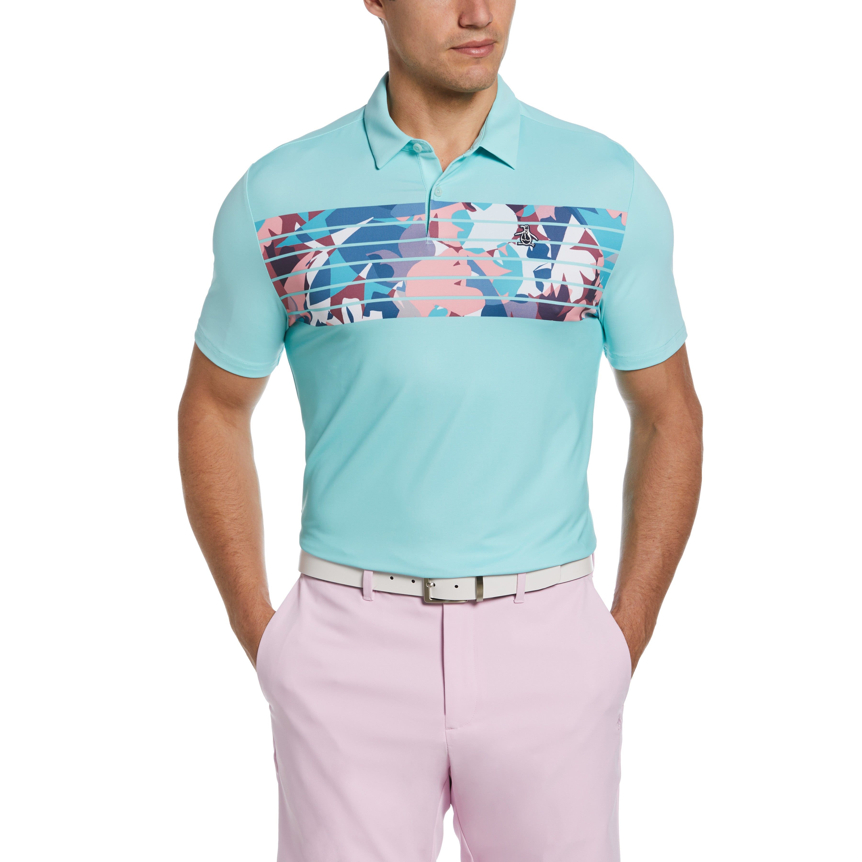 Engineered Floral Stripe Print Golf Polo sold by Original Penguin