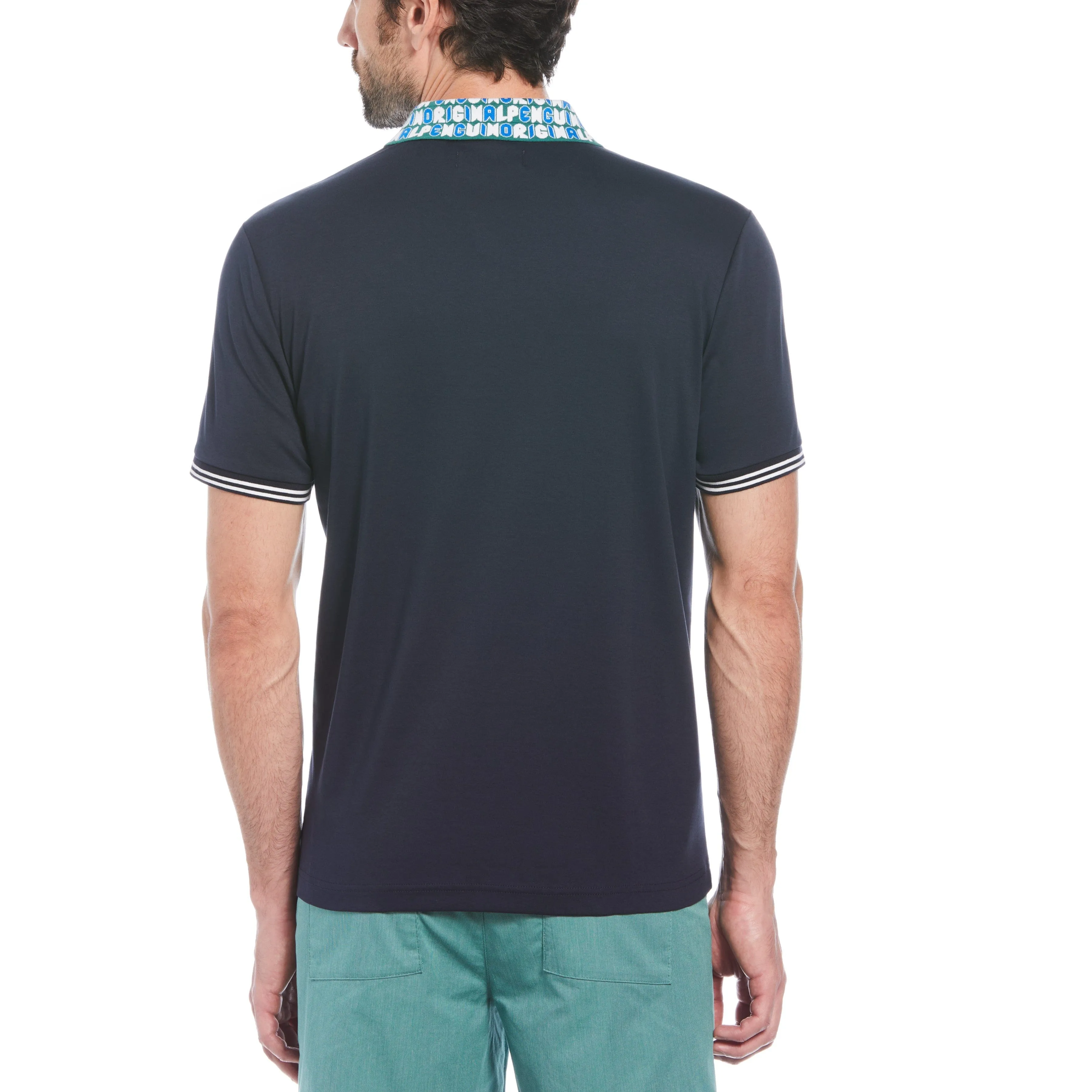 Interlock Jacquard Logo Collar Polo sold by Original Penguin product image thumbnail 2