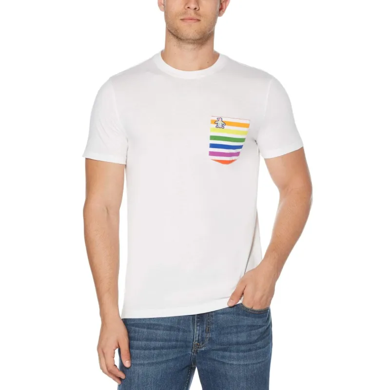Pride Rainbow Stripe Pocket T-Shirt sold by Original Penguin