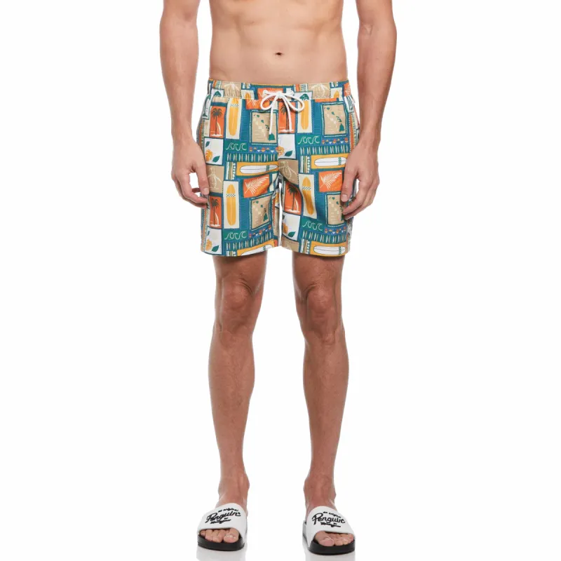 Surf Pete Print Swim Shorts sold by Original Penguin