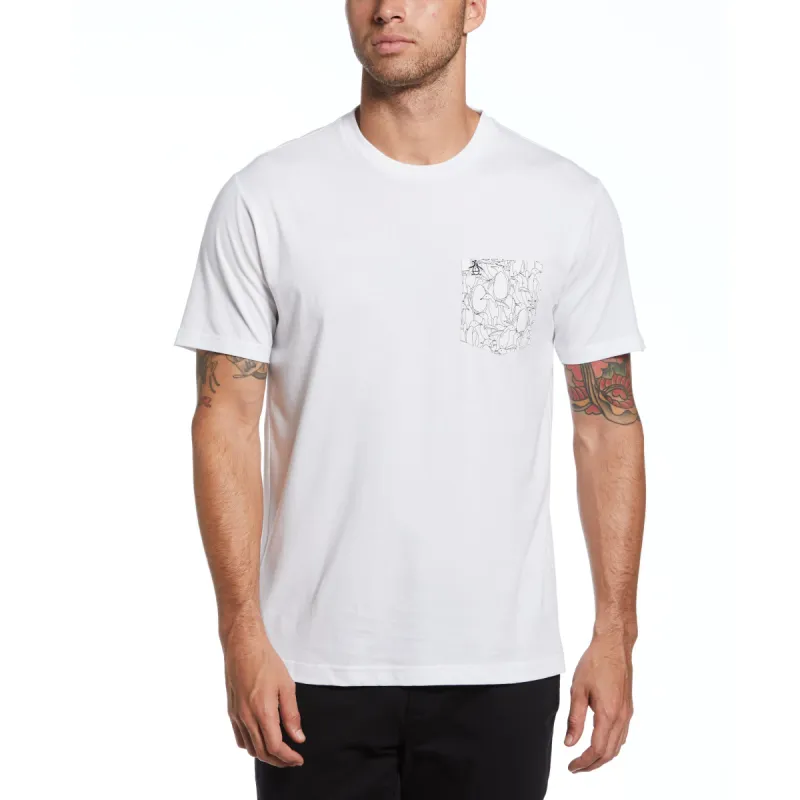 Pete Print Pocket Tee sold by Original Penguin