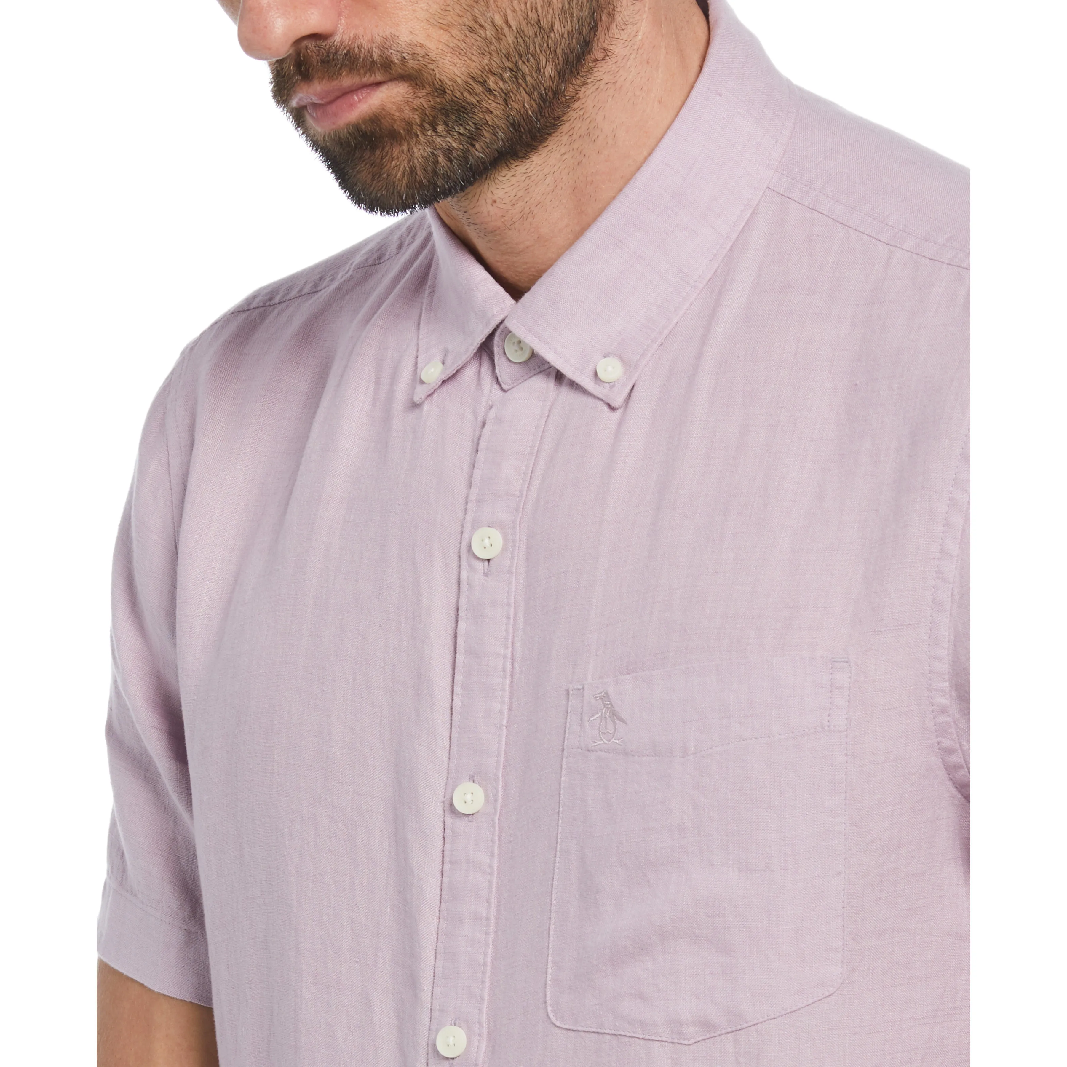 Delave Linen Button-Down Shirt sold by Original Penguin product image thumbnail 3