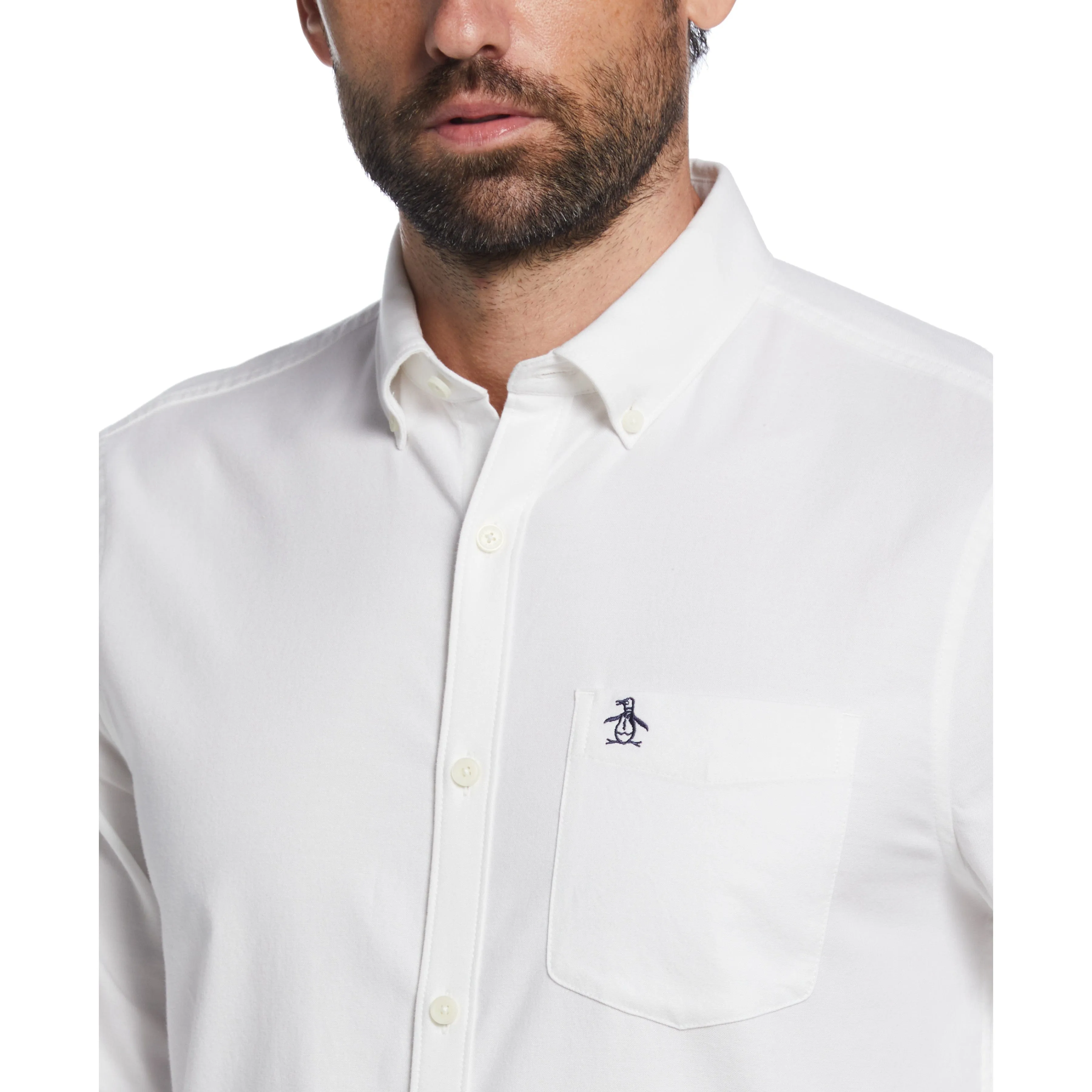 EcoVero™ Oxford Long Sleeve Pocket Shirt sold by Original Penguin product image thumbnail 3
