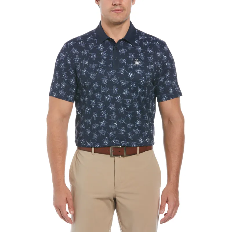 All-over 60's Floral Pete Print Golf Polo sold by Original Penguin