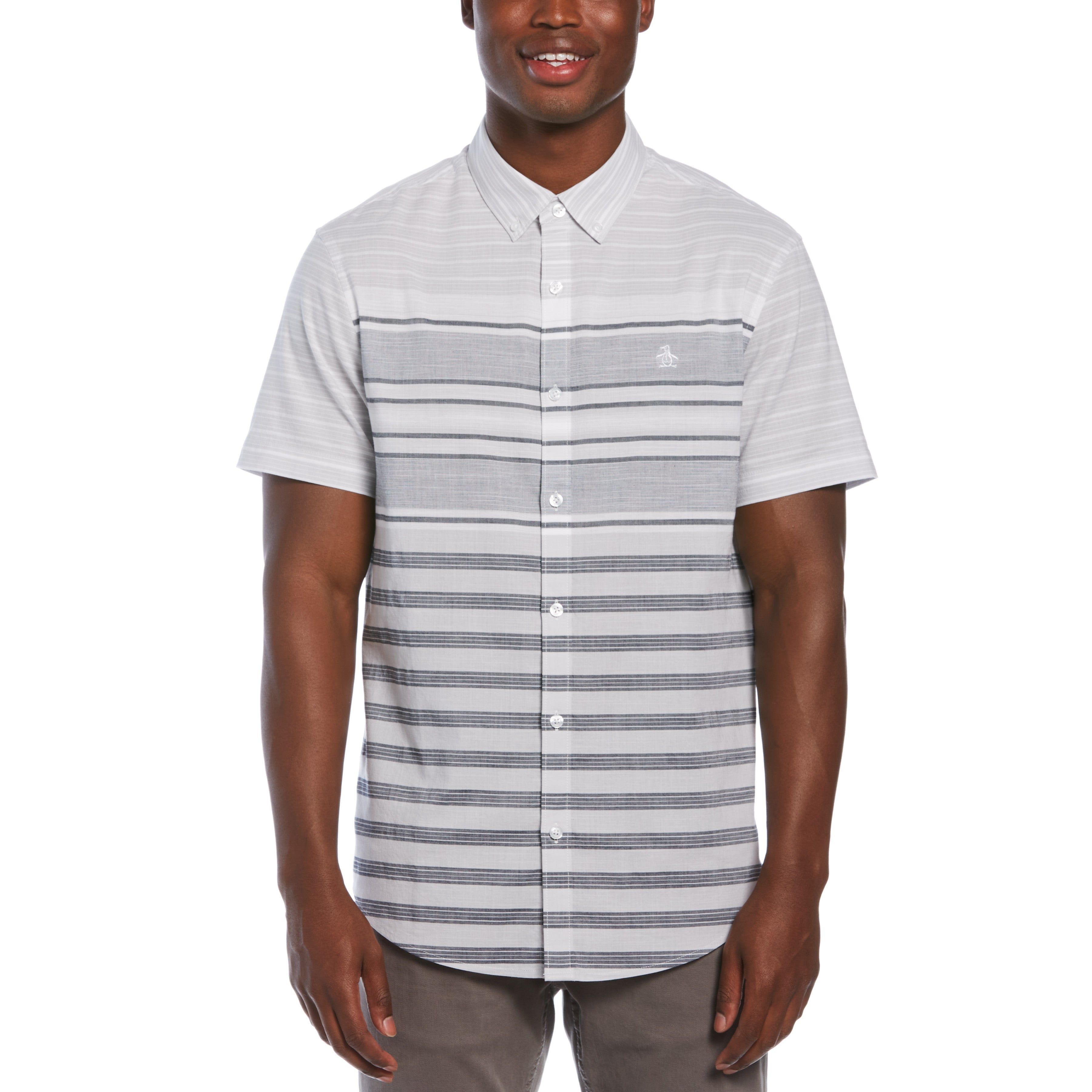 Engineered Chest Stripe Stretch Shirt sold by Original Penguin