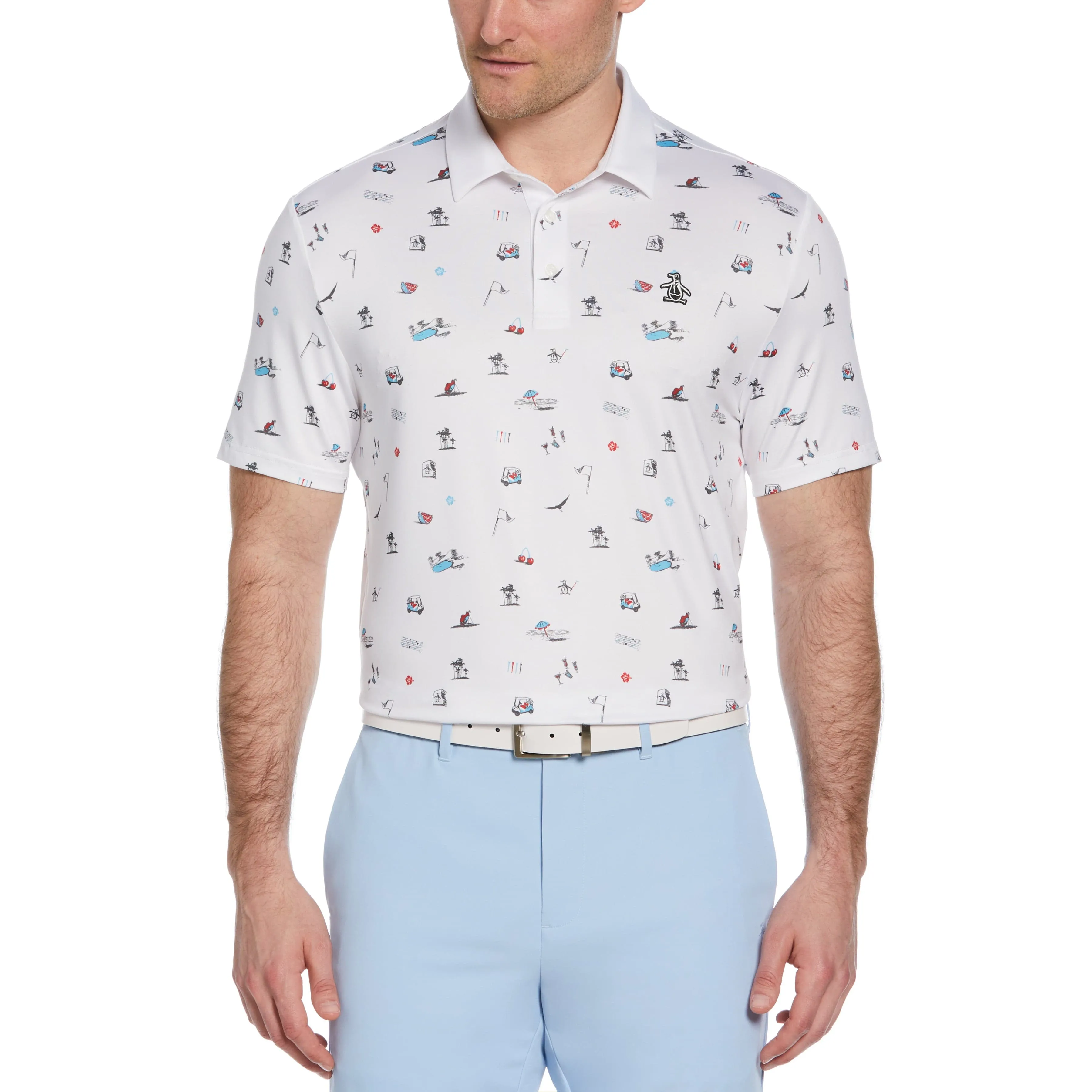 Novelty Golf Print Short Sleeve Golf Polo sold by Original Penguin