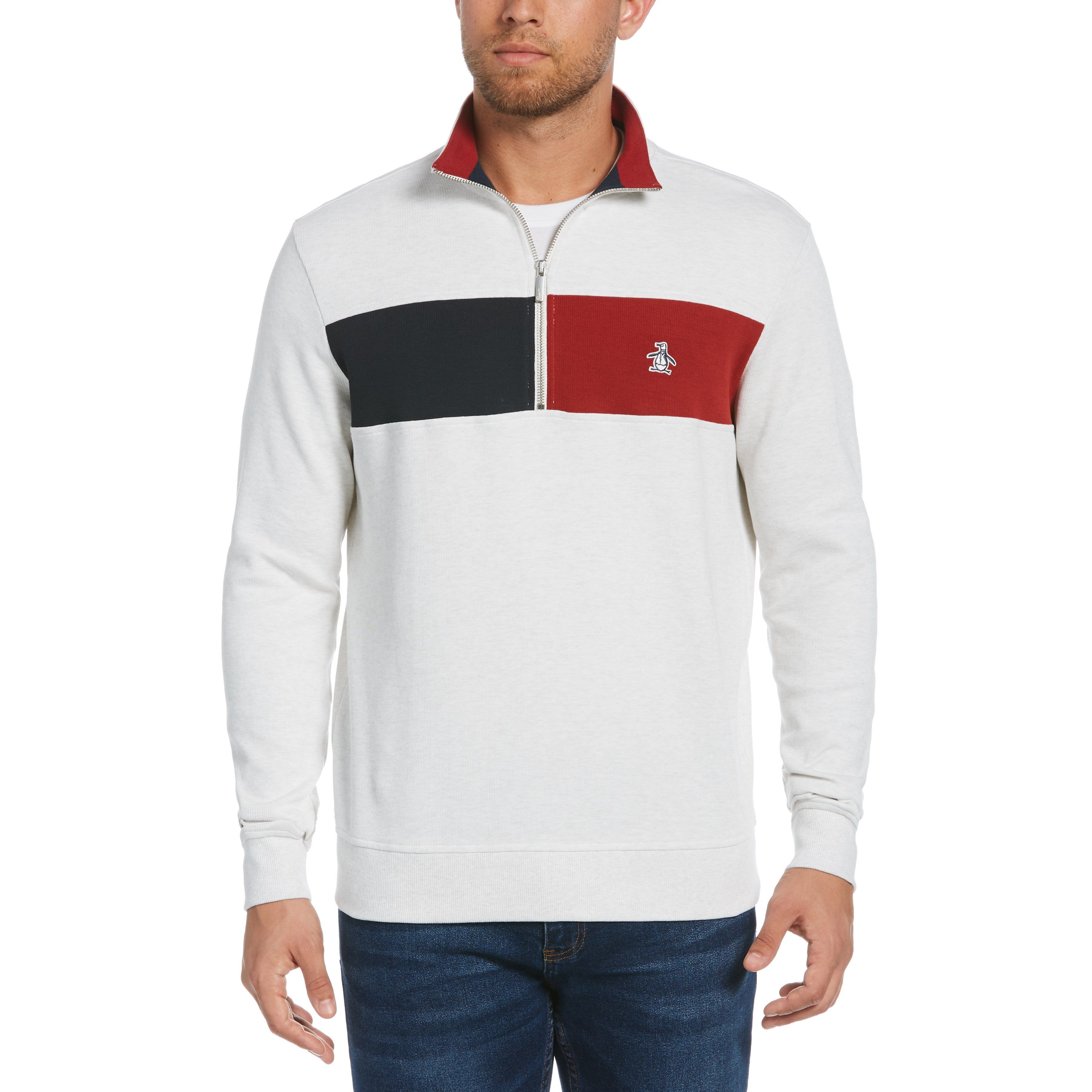 French Ribbed Quarter Zip Sweater sold by Original Penguin