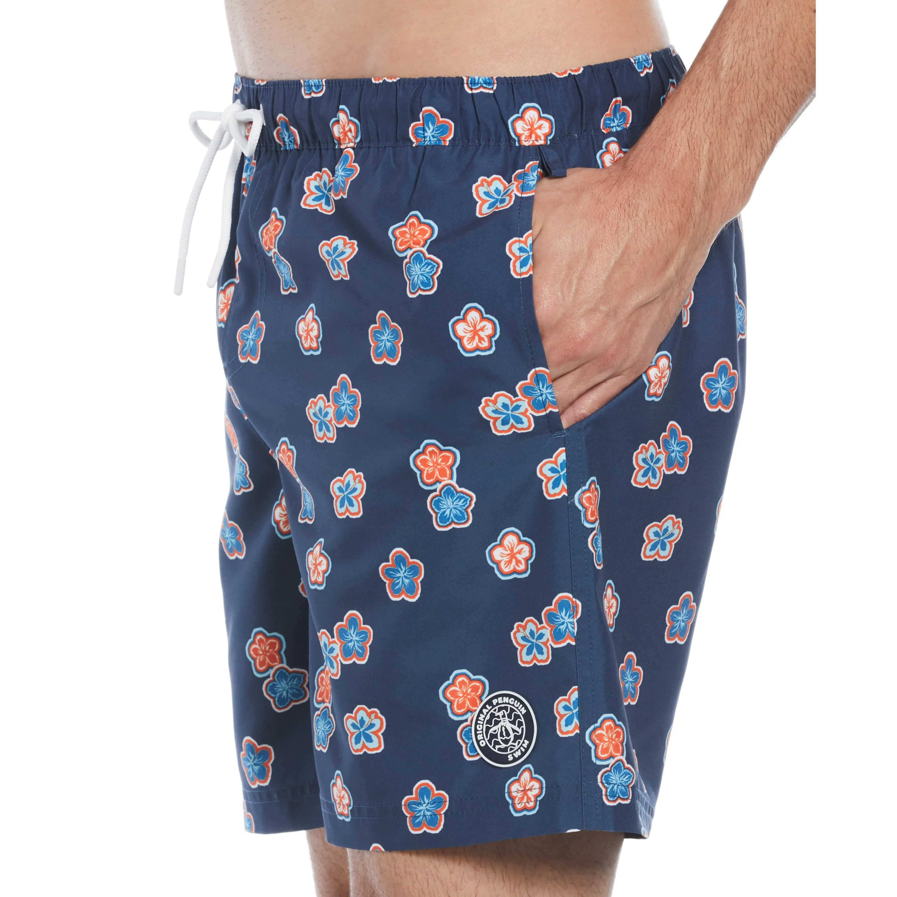 6" All-Over Hibiscus Print Swim Short sold by Original Penguin product image thumbnail 3