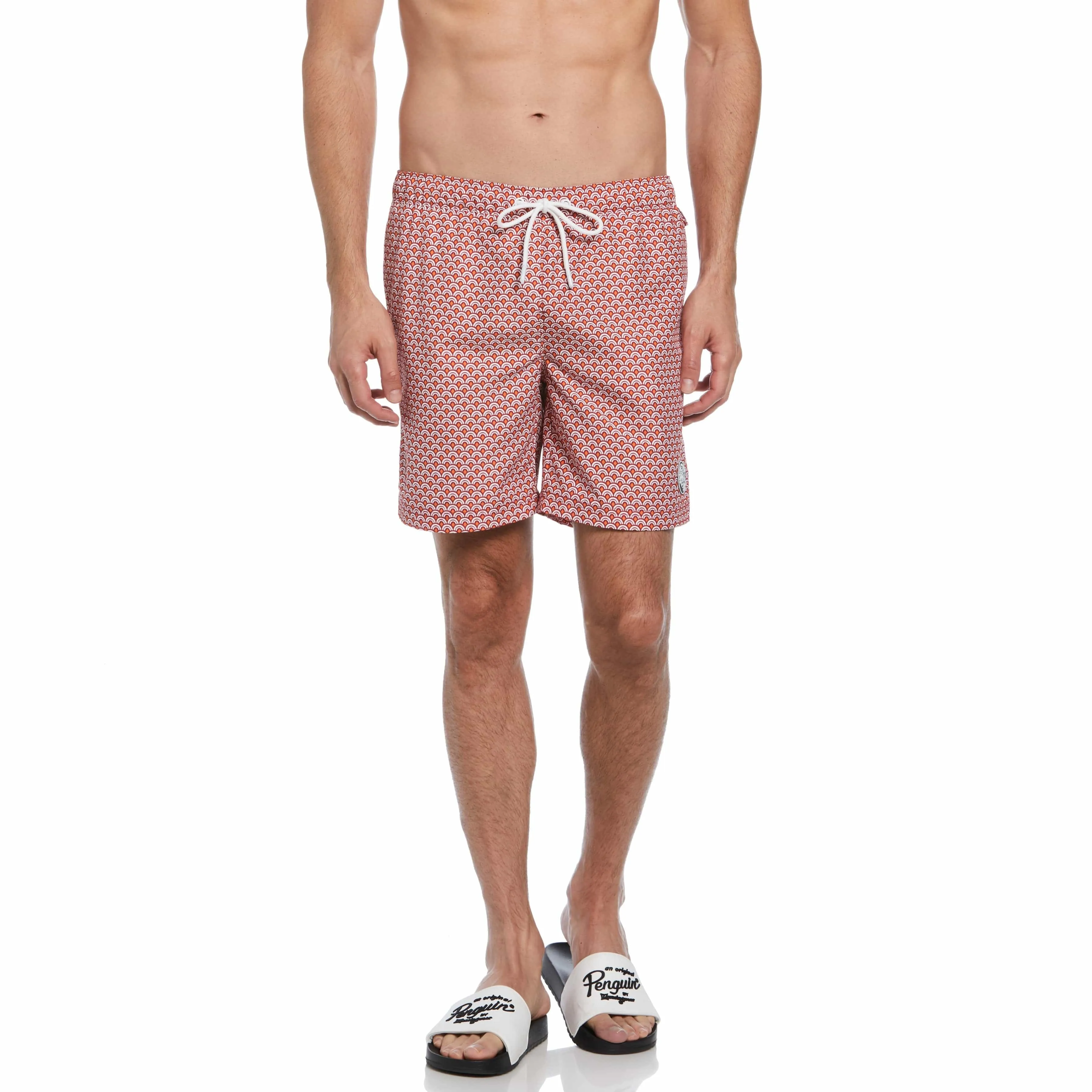 Geo Wave Print Swim Shorts sold by Original Penguin