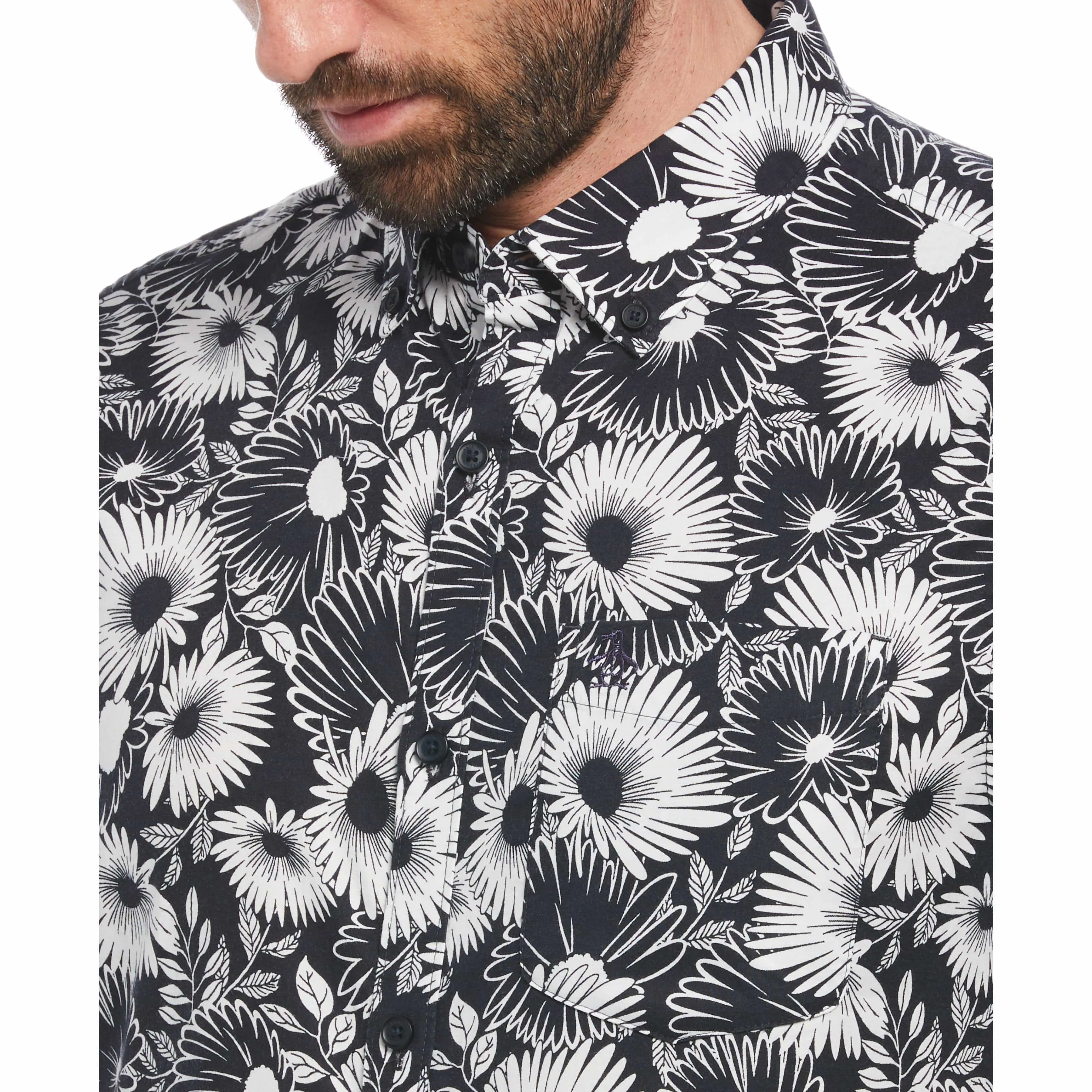 EcoVero Floral Print Button-Down Shirt sold by Original Penguin product image thumbnail 3