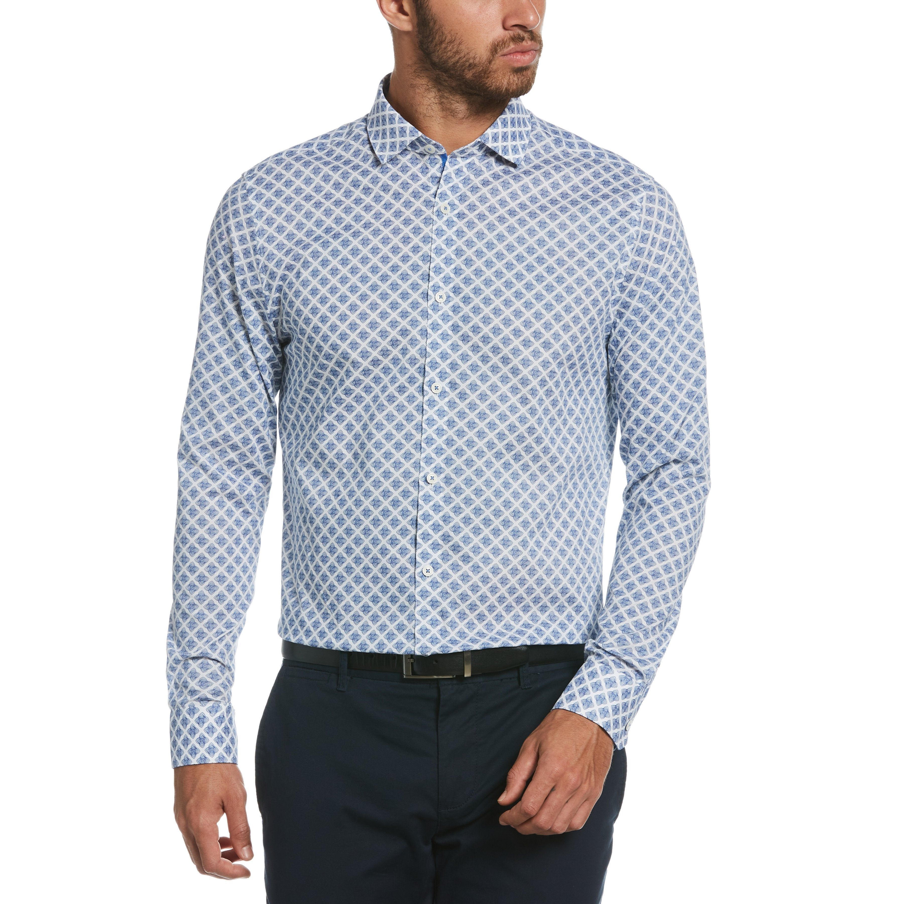 Floral Geo Print Dress Shirt sold by Original Penguin