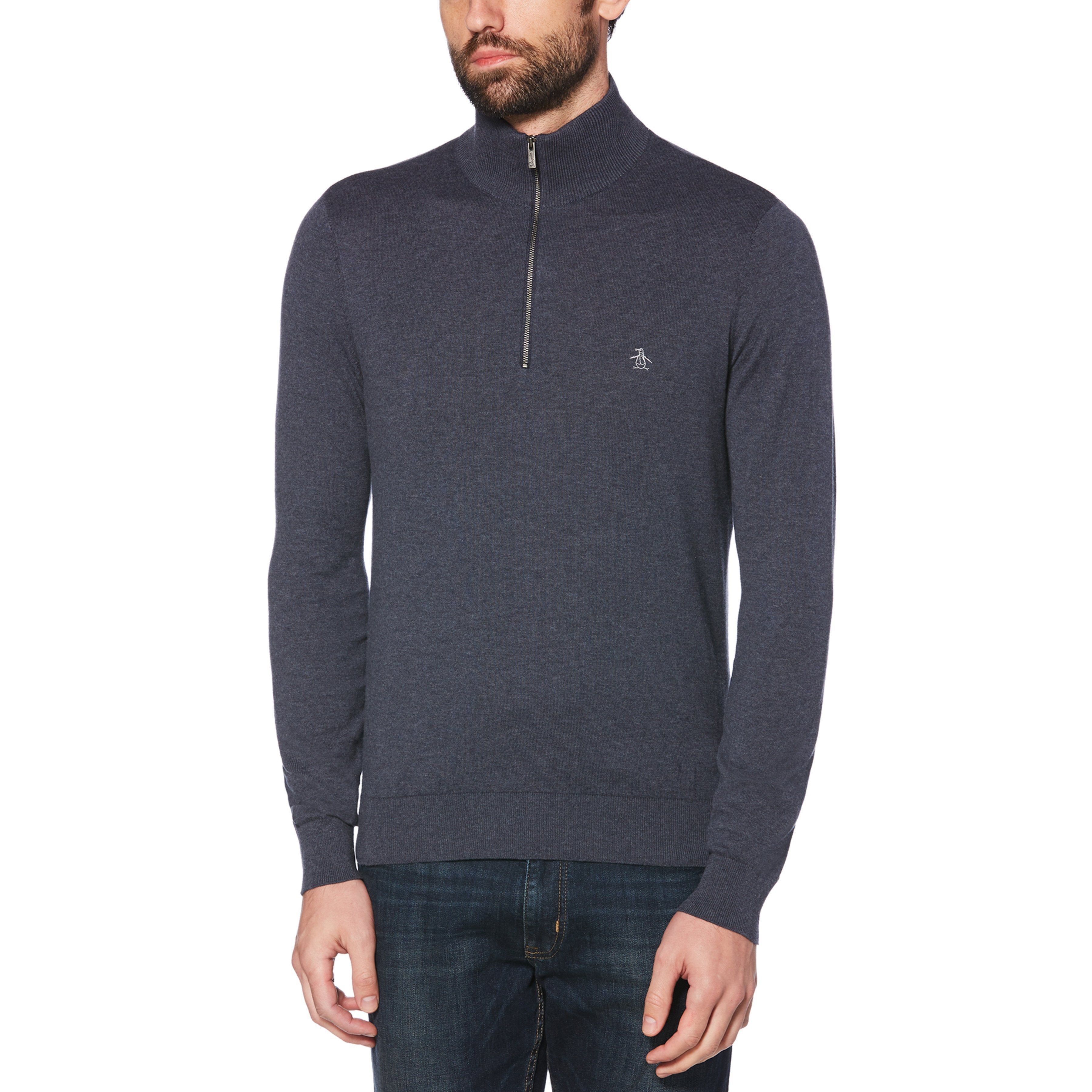 Supima Cotton Quarter Zip Sweater sold by Original Penguin