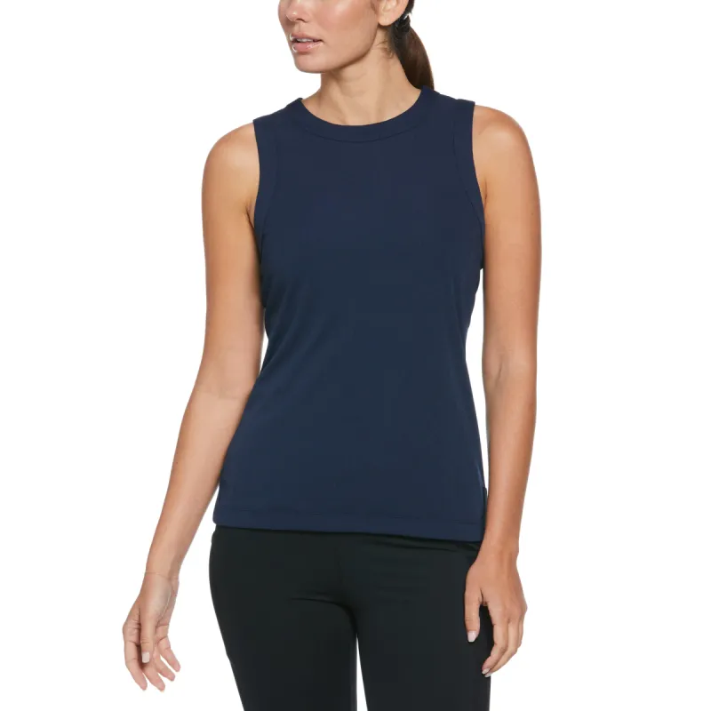 Women's Essential Ribbed Tennis Tank sold by Original Penguin