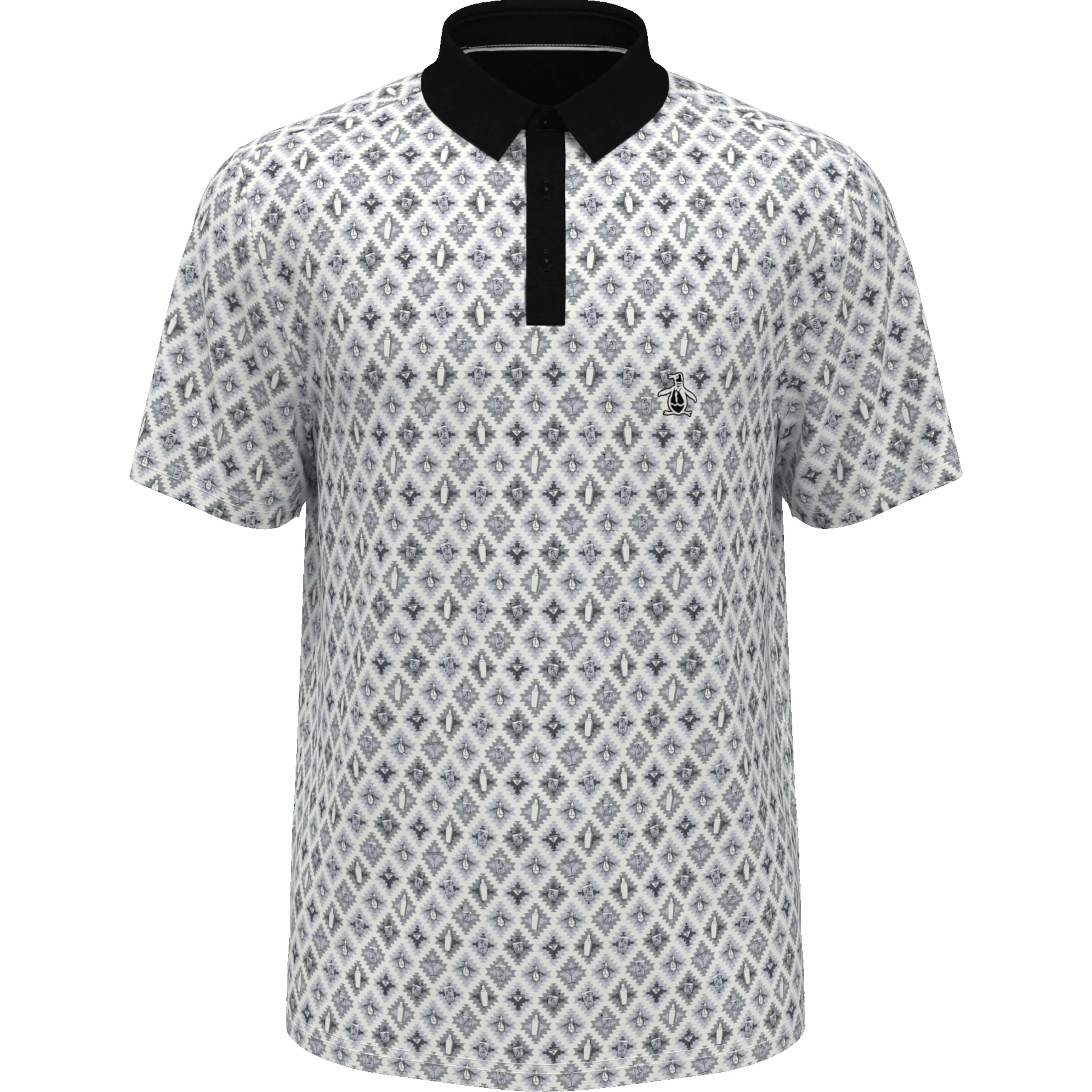 All Over Atomic Cocktail Print Golf Polo sold by Original Penguin