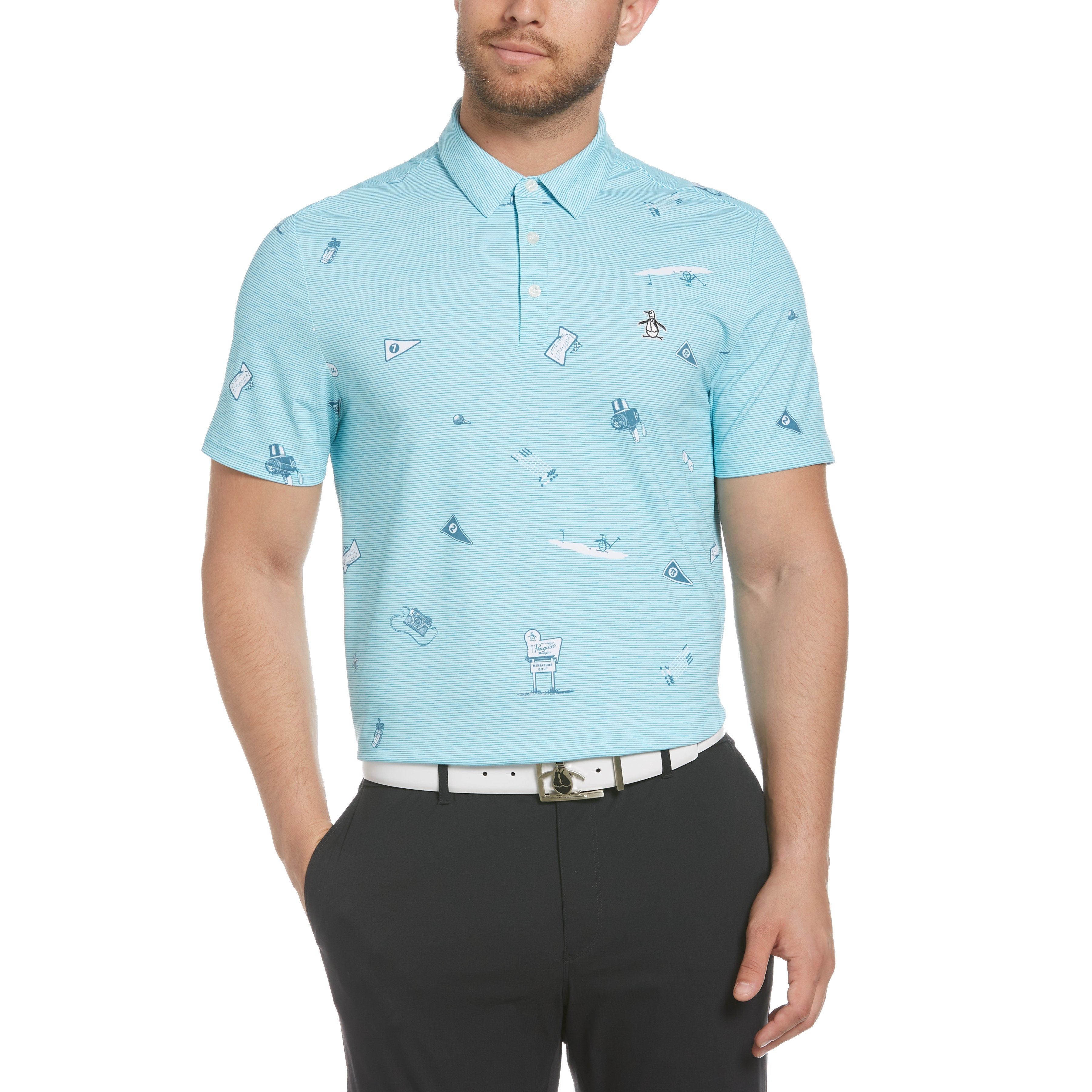 All Over Textured Mini Golf Print Polo Shirt sold by Original Penguin