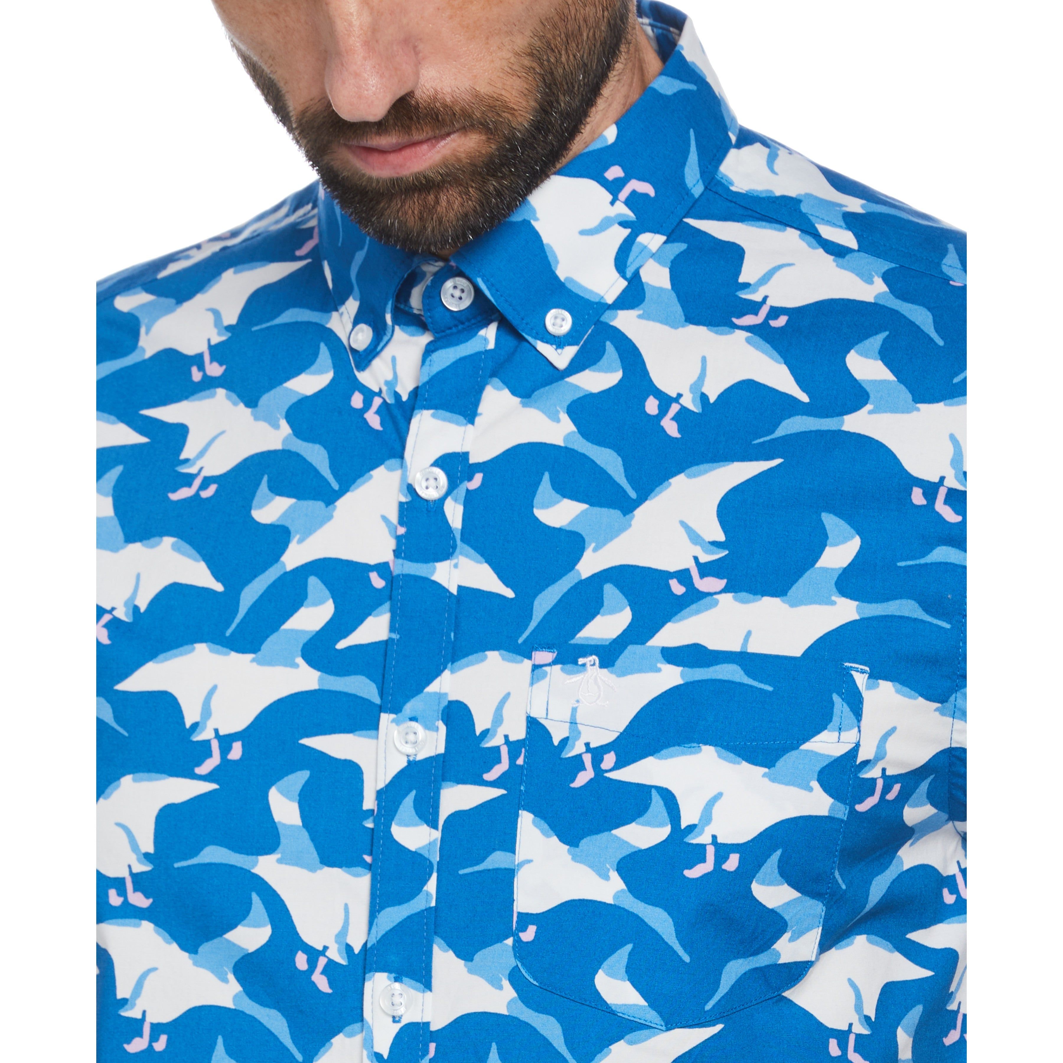 Poplin Bird Print Shirt sold by Original Penguin product image thumbnail 3