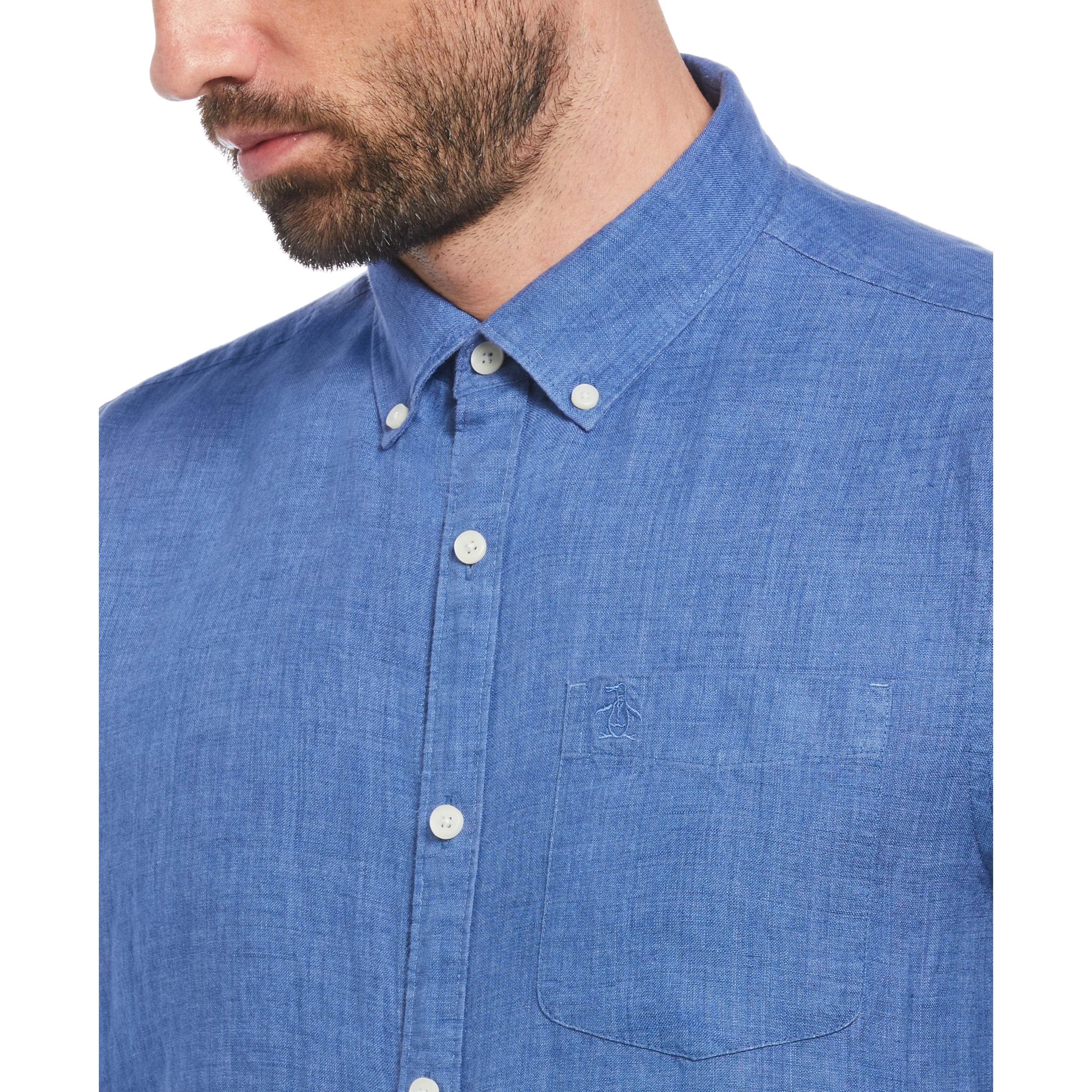 Delave Linen Button-Down Shirt sold by Original Penguin product image thumbnail 3