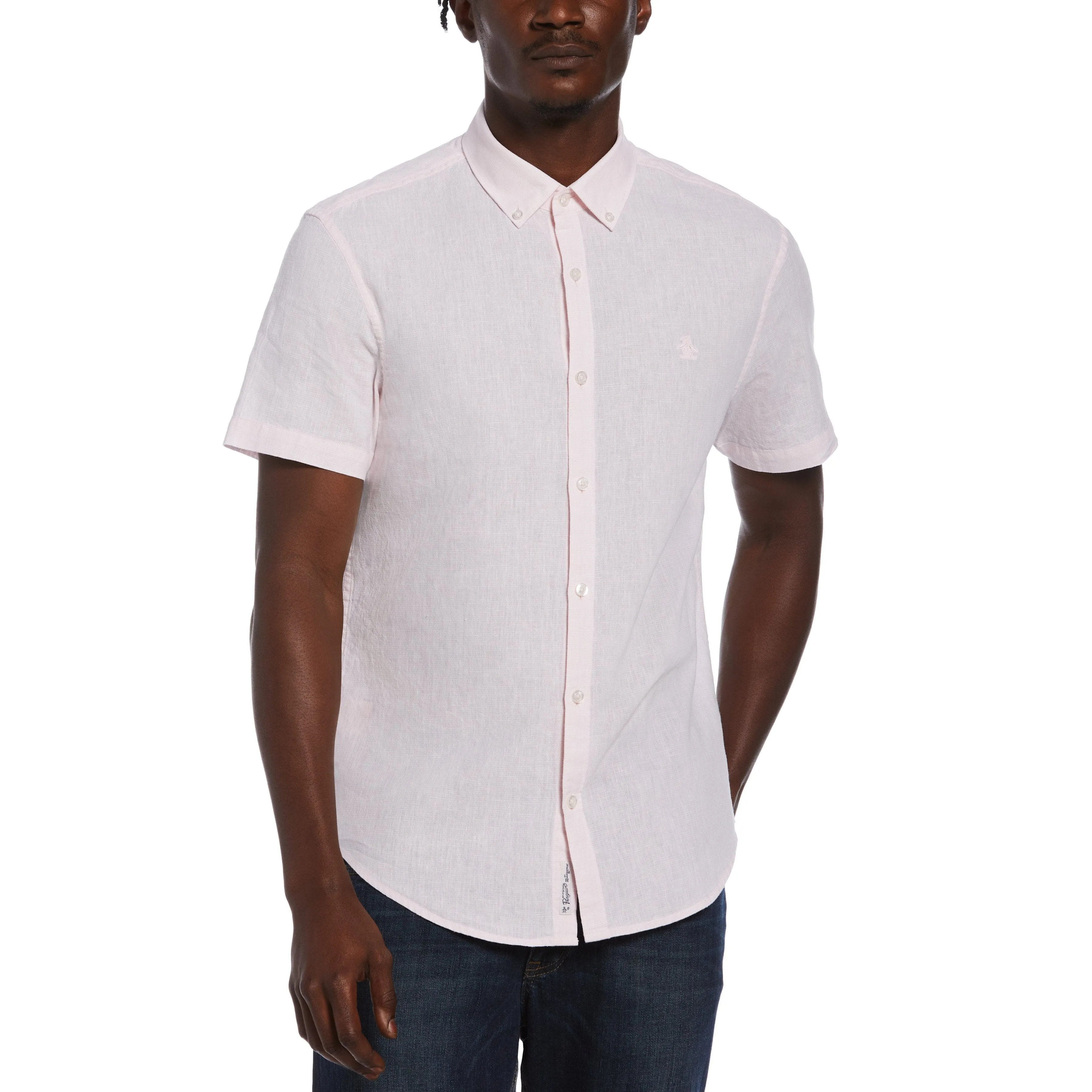 Feeder Stripe Linen Shirt sold by Original Penguin