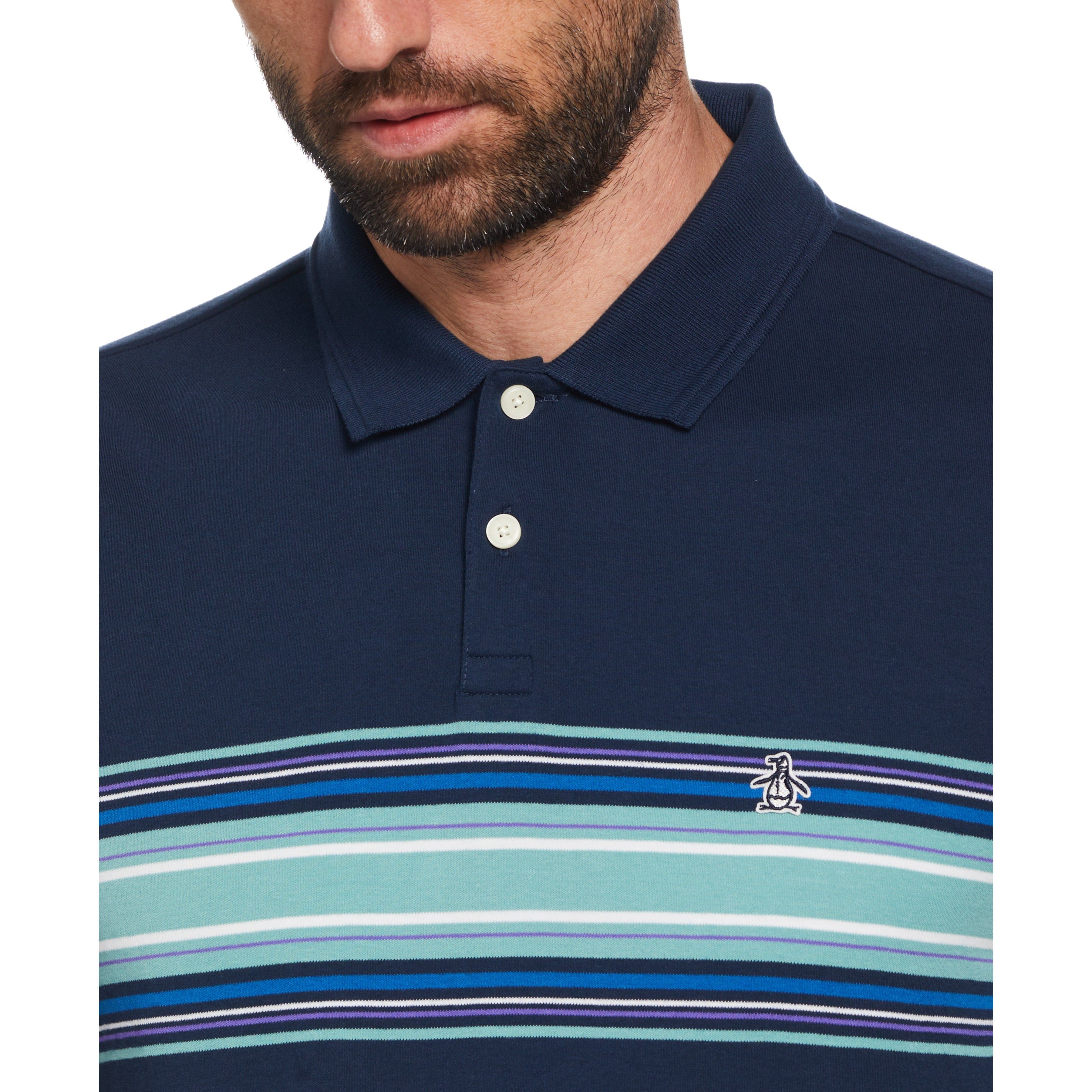 Chest Stripe Interlock Polo Shirt sold by Original Penguin product image thumbnail 3