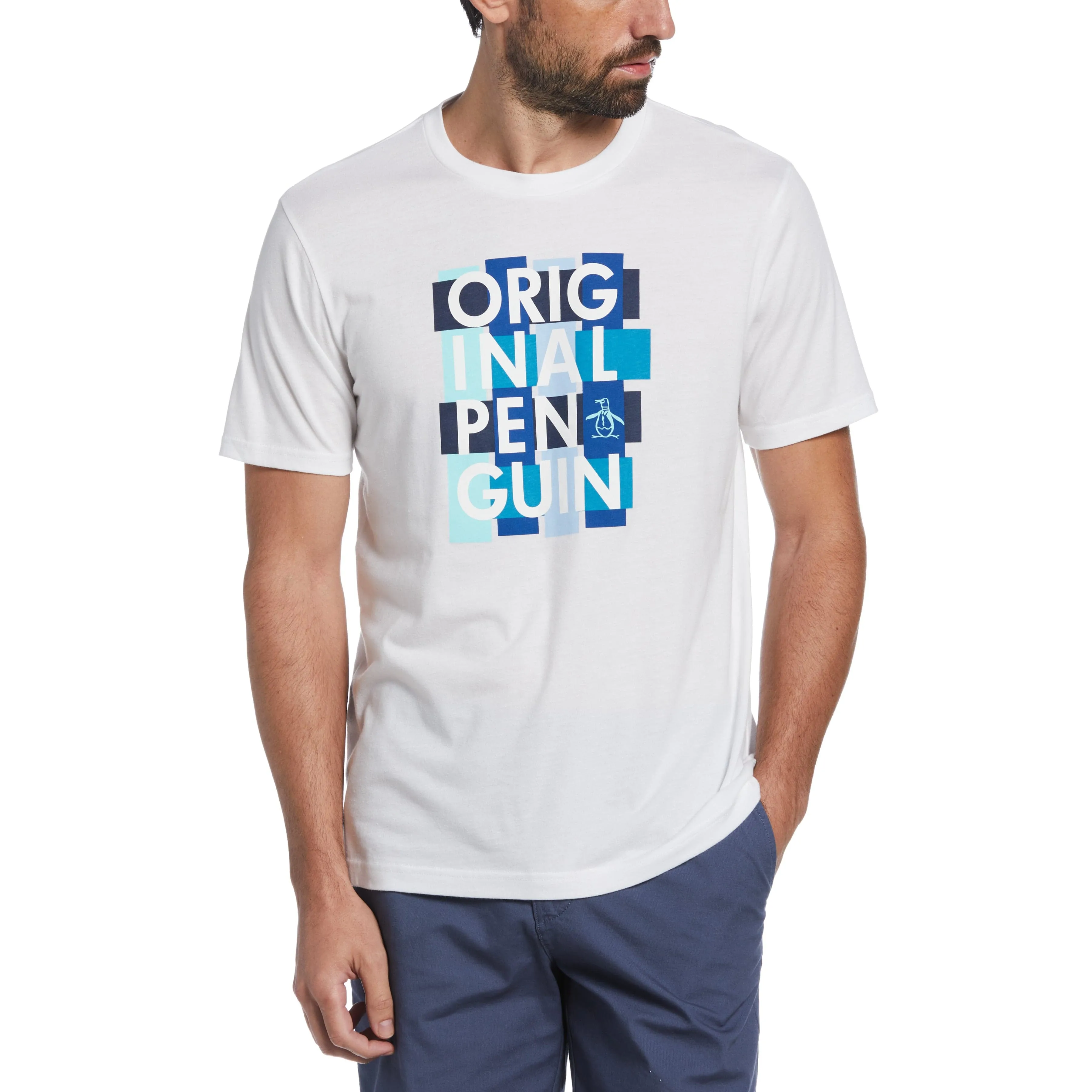 Logo Weave Print Tee sold by Original Penguin