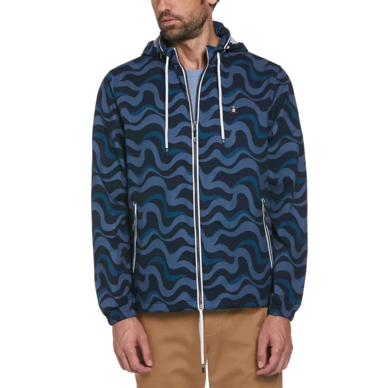 Wavy Print Ripstop Jacket sold by Original Penguin
