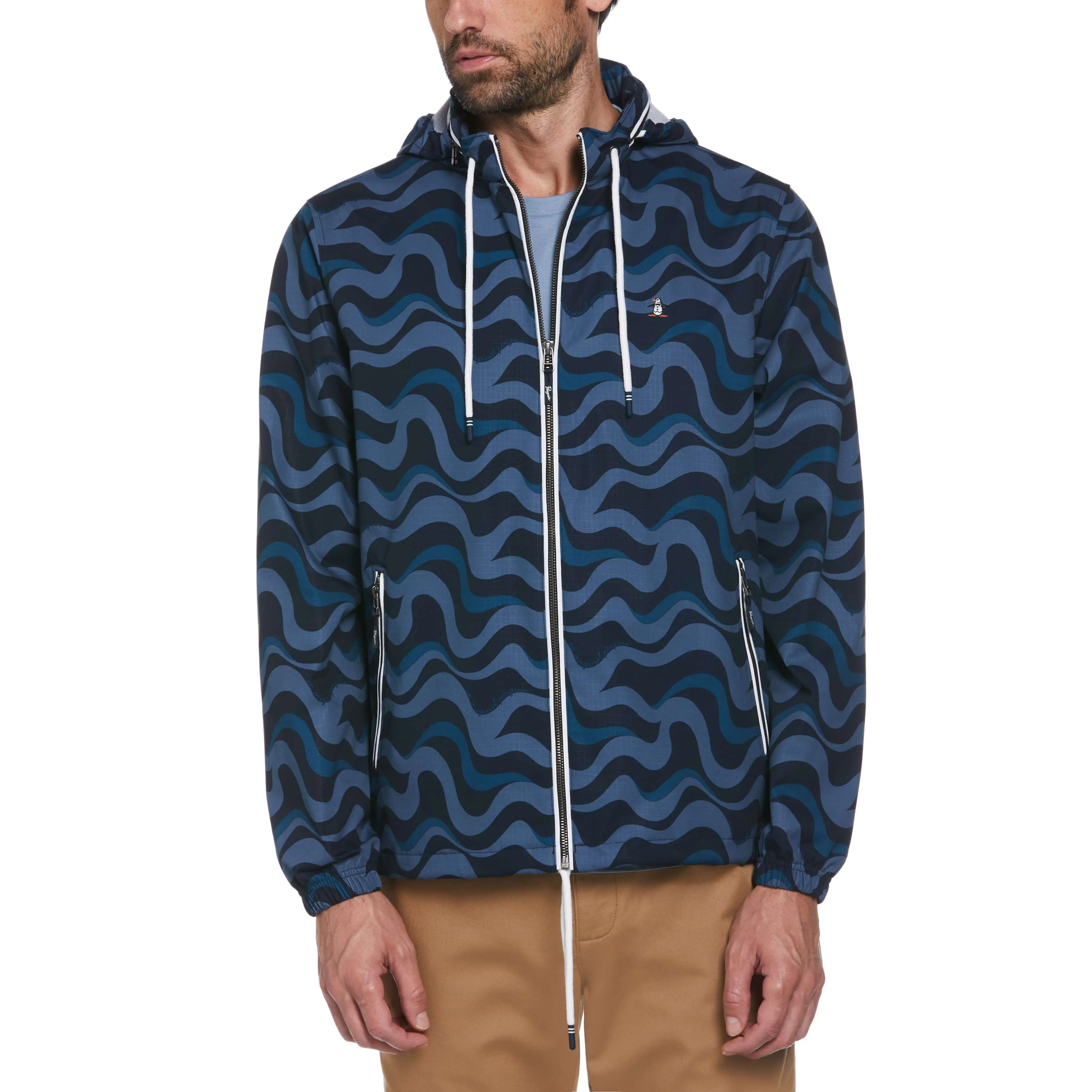 Wavy Print Ripstop Jacket sold by Original Penguin