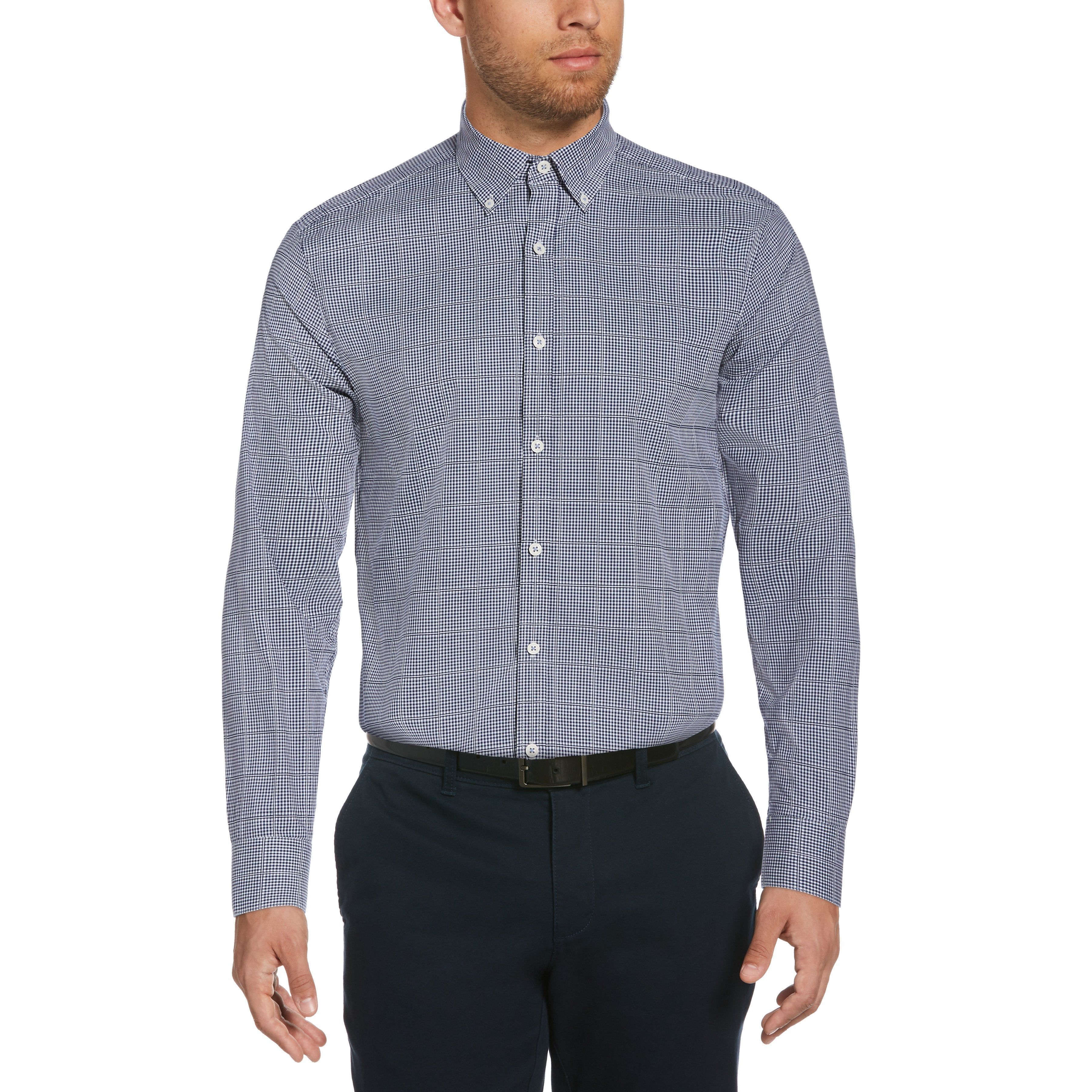 Satin Windowpane Gingham Dress Shirt sold by Original Penguin