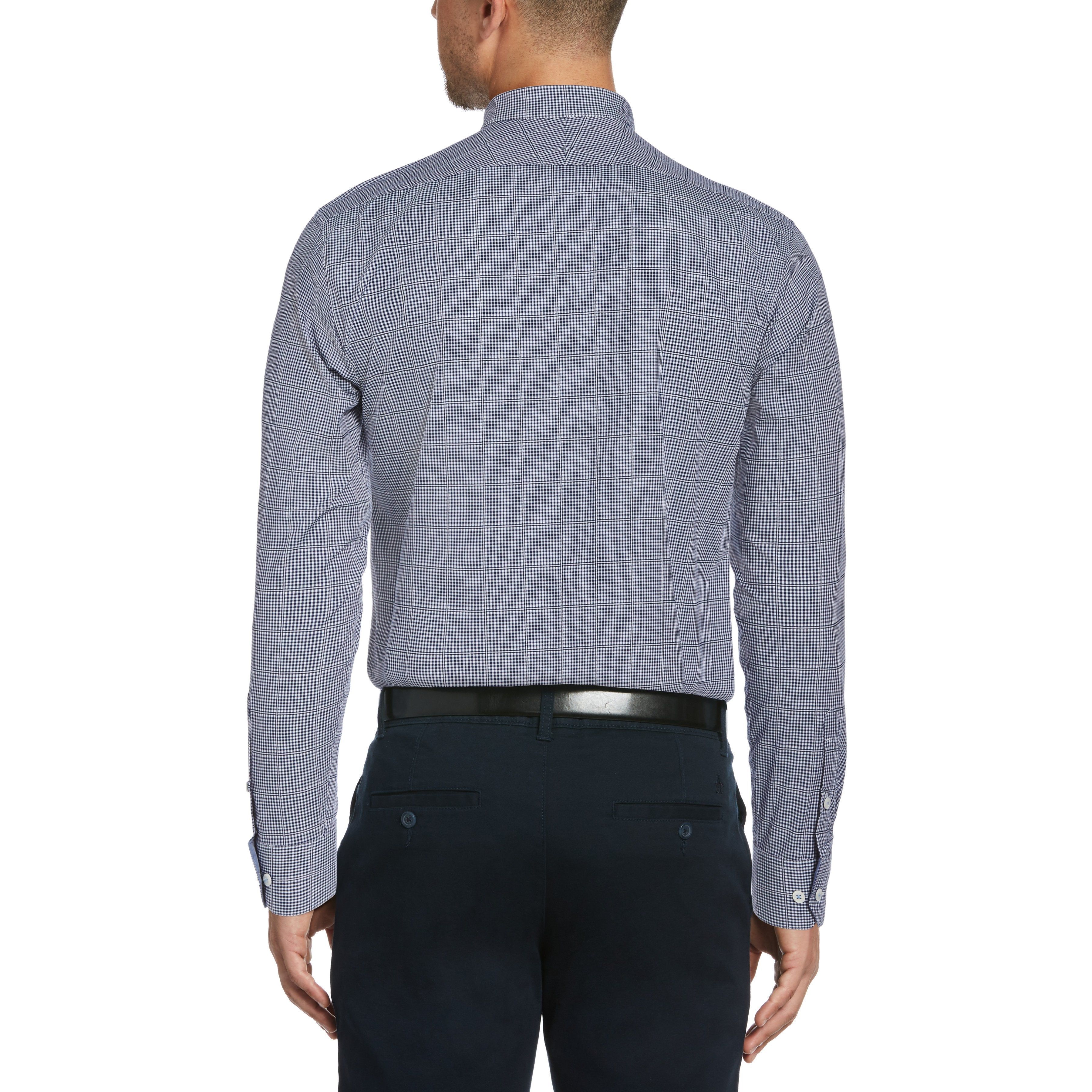 Satin Windowpane Gingham Dress Shirt sold by Original Penguin product image thumbnail 2