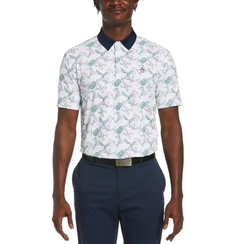 Allover Shrimp Print Golf Polo sold by Original Penguin