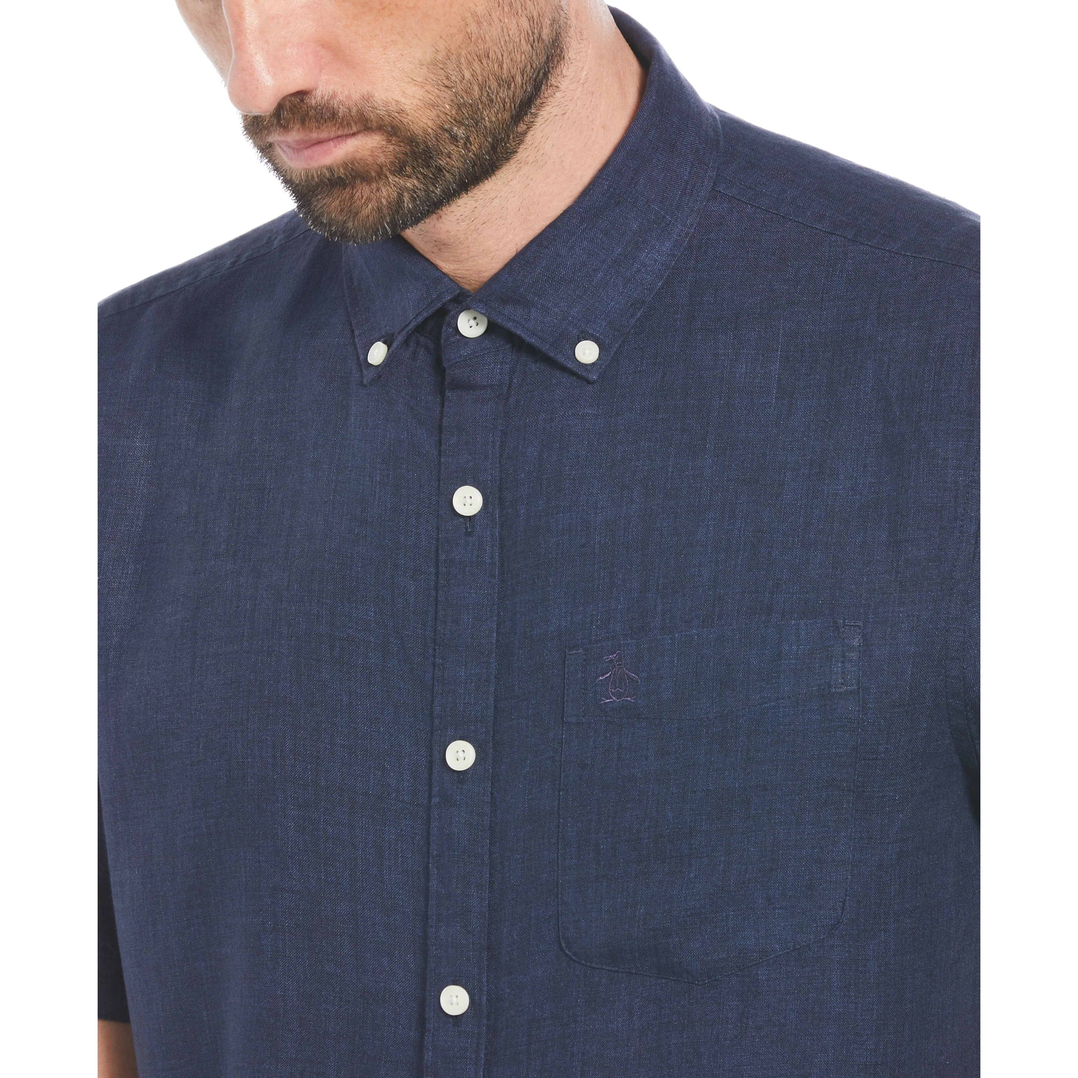 Delave Linen Button-Down Shirt sold by Original Penguin product image thumbnail 3