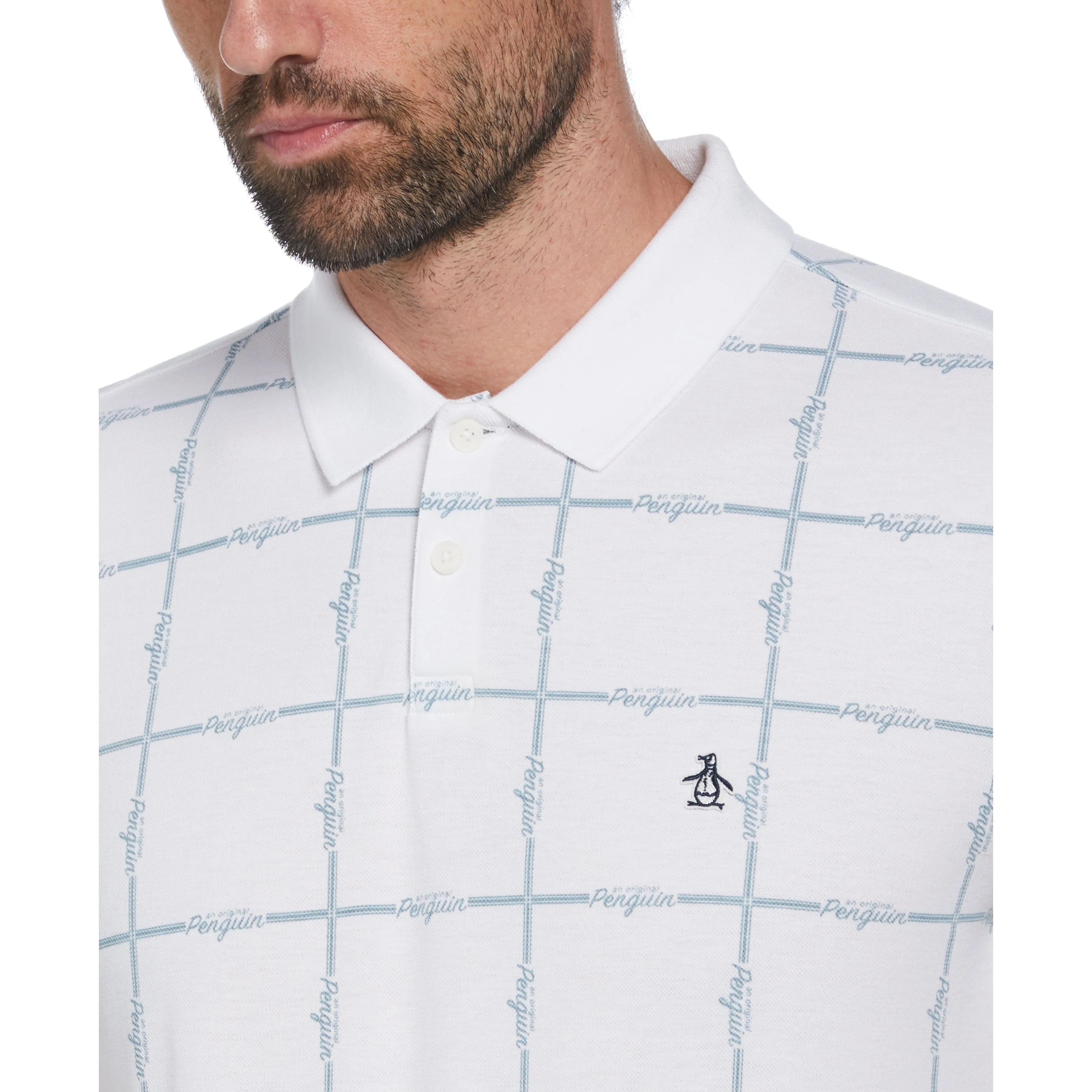 COOLMAX® Birdseye Pique Grid Polo sold by Original Penguin product image thumbnail 4