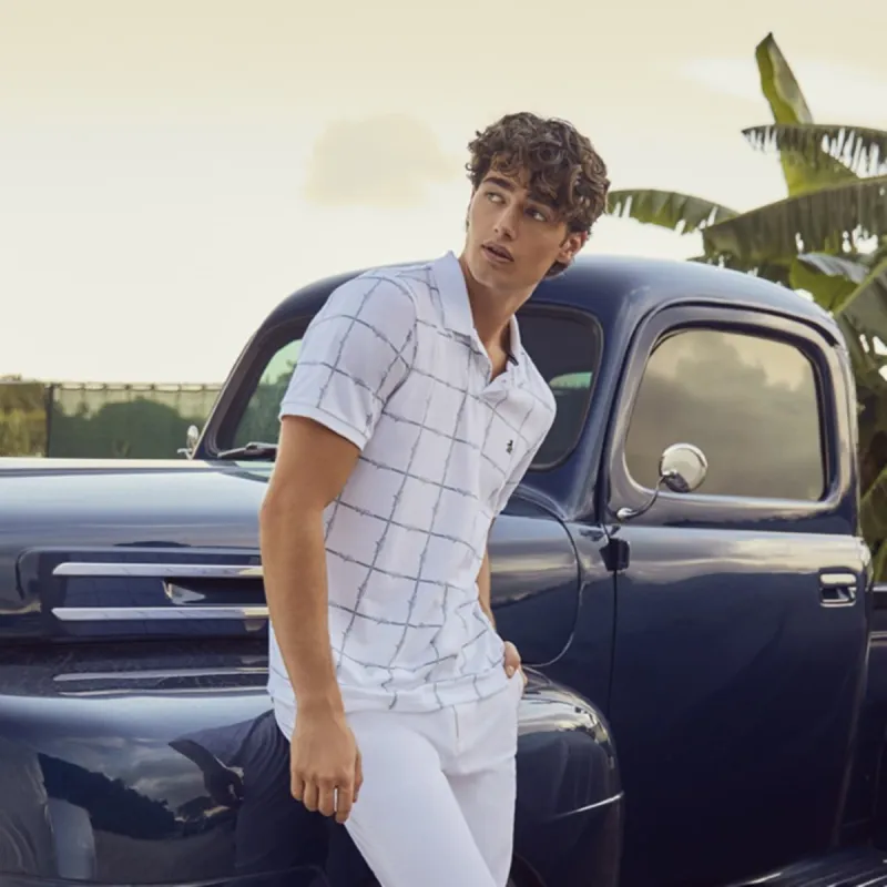 COOLMAX® Birdseye Pique Grid Polo made by Original Penguin