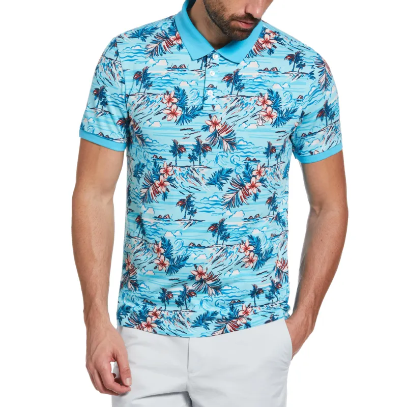 Tropical Island Print Polo sold by Original Penguin