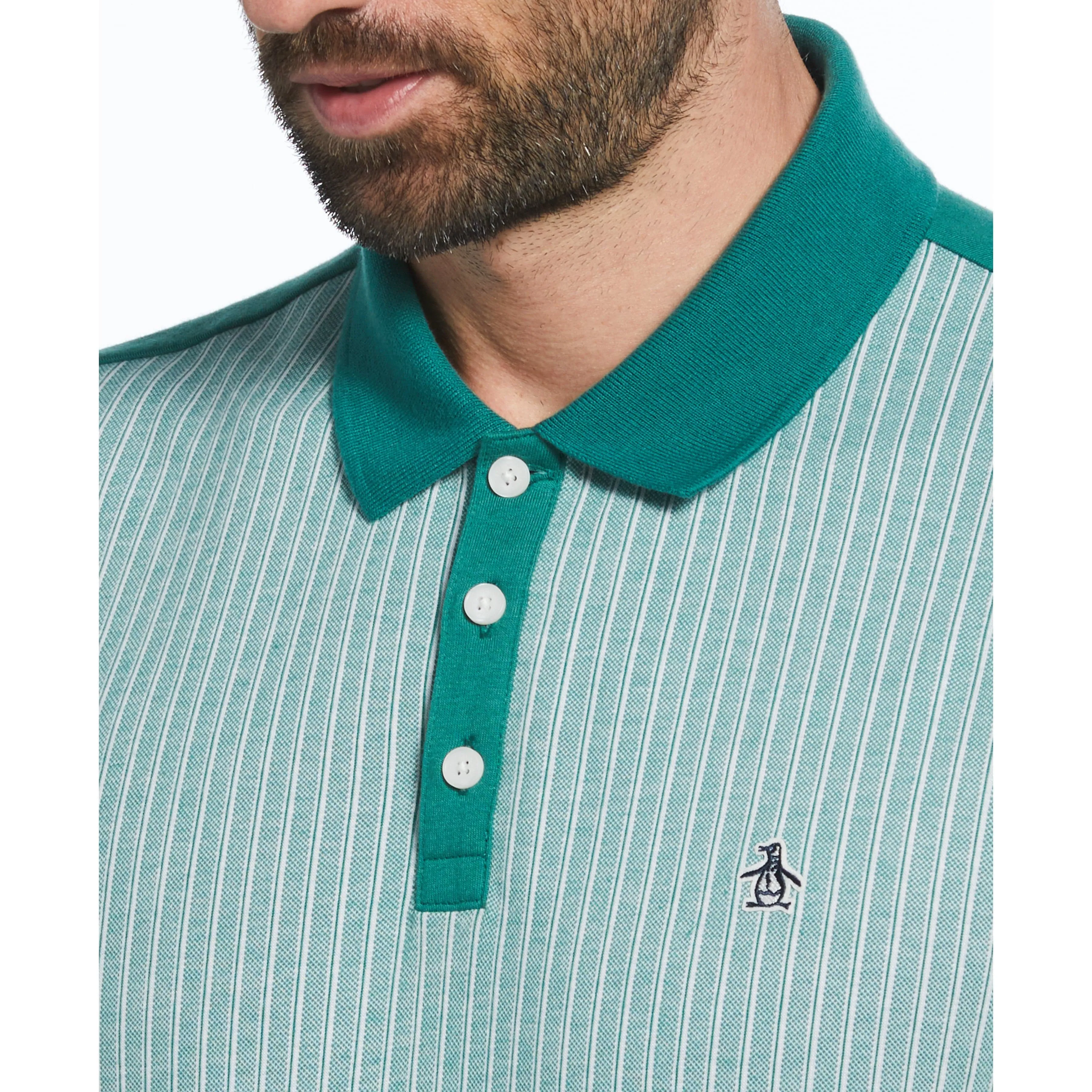 Jacquard Vertical Stripe Front Polo sold by Original Penguin product image thumbnail 3