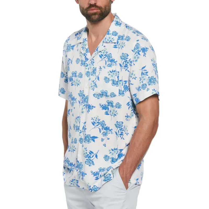 Bouquet Print Camp Collar Shirt sold by Original Penguin